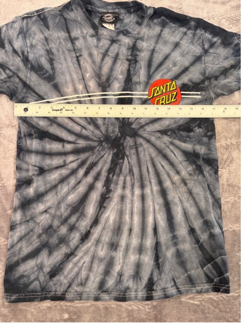Santa Cruz Skateboards Men's Santa Cruz T-shirt Size S Gray Tie Dye Size US M / EU 48-50 / 2 - 3 Thumbnail