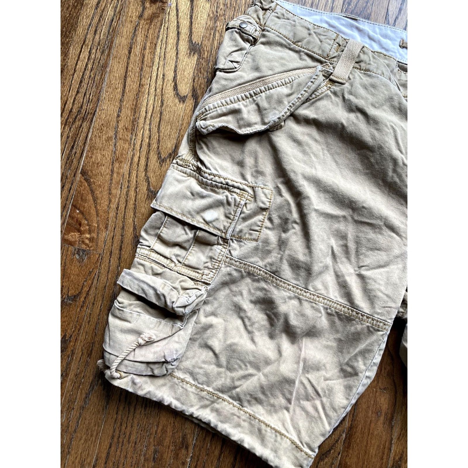 Polo Ralph Lauren VINTAGE Polo Ralph Lauren Cargo Shorts Mens 40 Beige Cotton Flat Front Pockets 90s Army Baggy Size US L / EU 52-54 / 3 - 5 Thumbnail