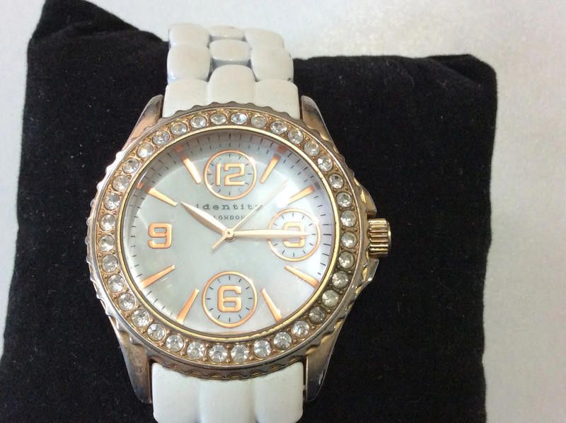 Designer identity stone case with white stainless steel watch Size ONE SIZE - 6 Thumbnail
