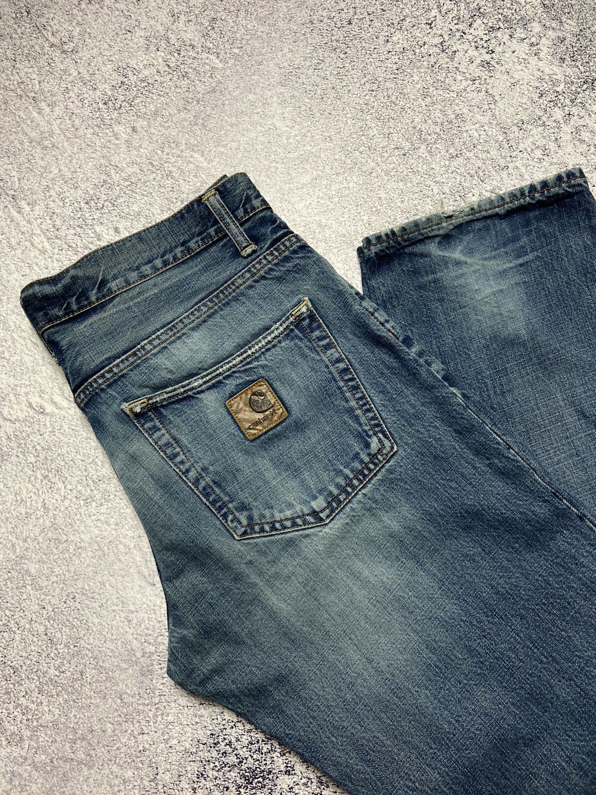 Carhartt × Vintage Vintage Carhartt Jeans Work Denim Pants Skate Style Rare Size US 33 - 5 Thumbnail