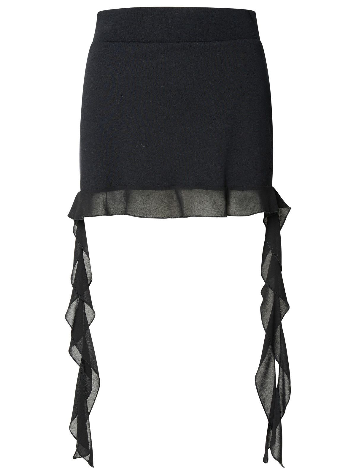 image of Blumarine Black Cotton Miniskirt, Women's (Size Medium)