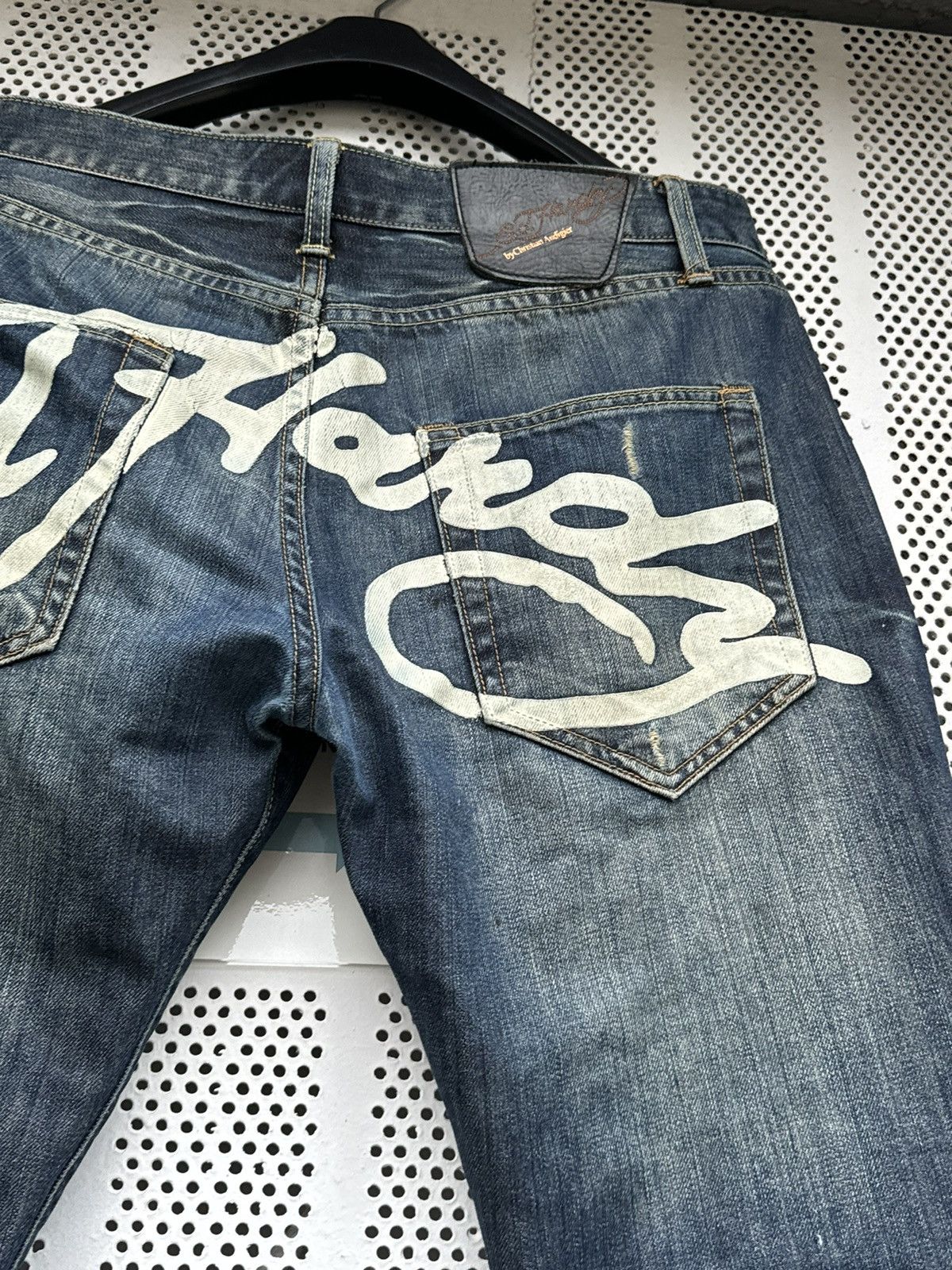 Ed Hardy × Japanese Brand × Vintage Vintage Ed Hardy Faded Denim Jeans Size 33/34 Size US 33 - 10 Thumbnail