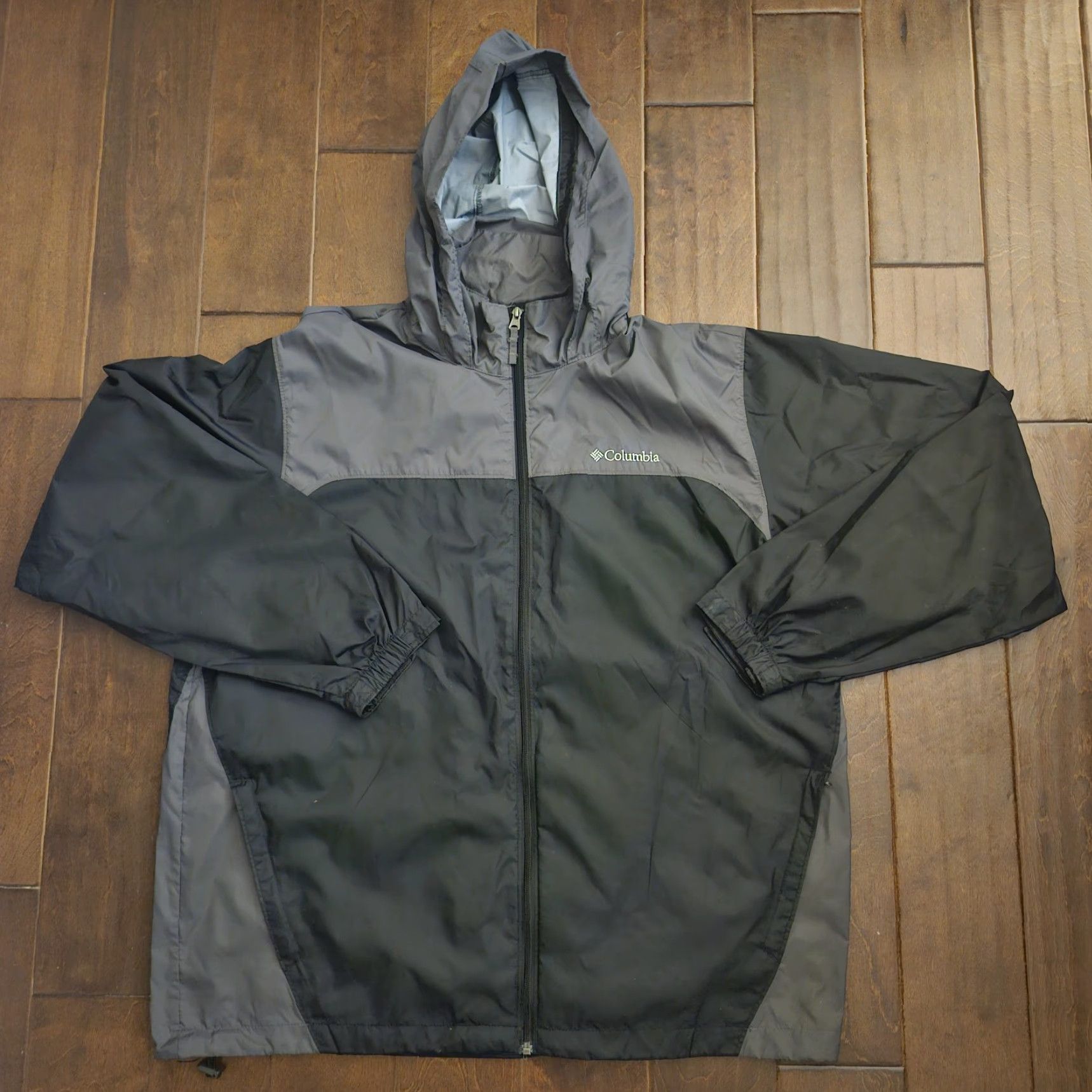 Vintage Columbia Windbreaker Jacket Men XL Hooded Lightweight Black Gray Zip Up Jacket Men XL Windbreaker Size US XL / EU 56 / 4 - 2 Thumbnail