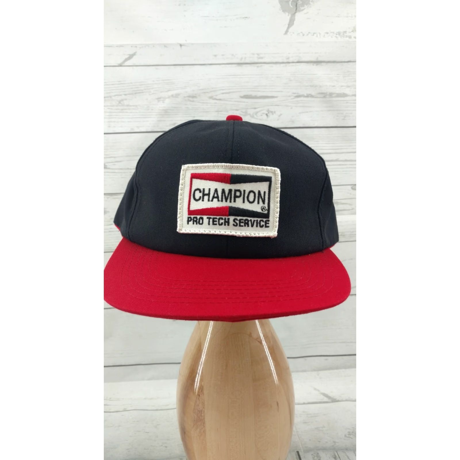 Champion Champion Pro Tech Service K product Snapback Hat USA Made Cap Hat Men's Adjustable Black Size ONE SIZE - 2 Thumbnail