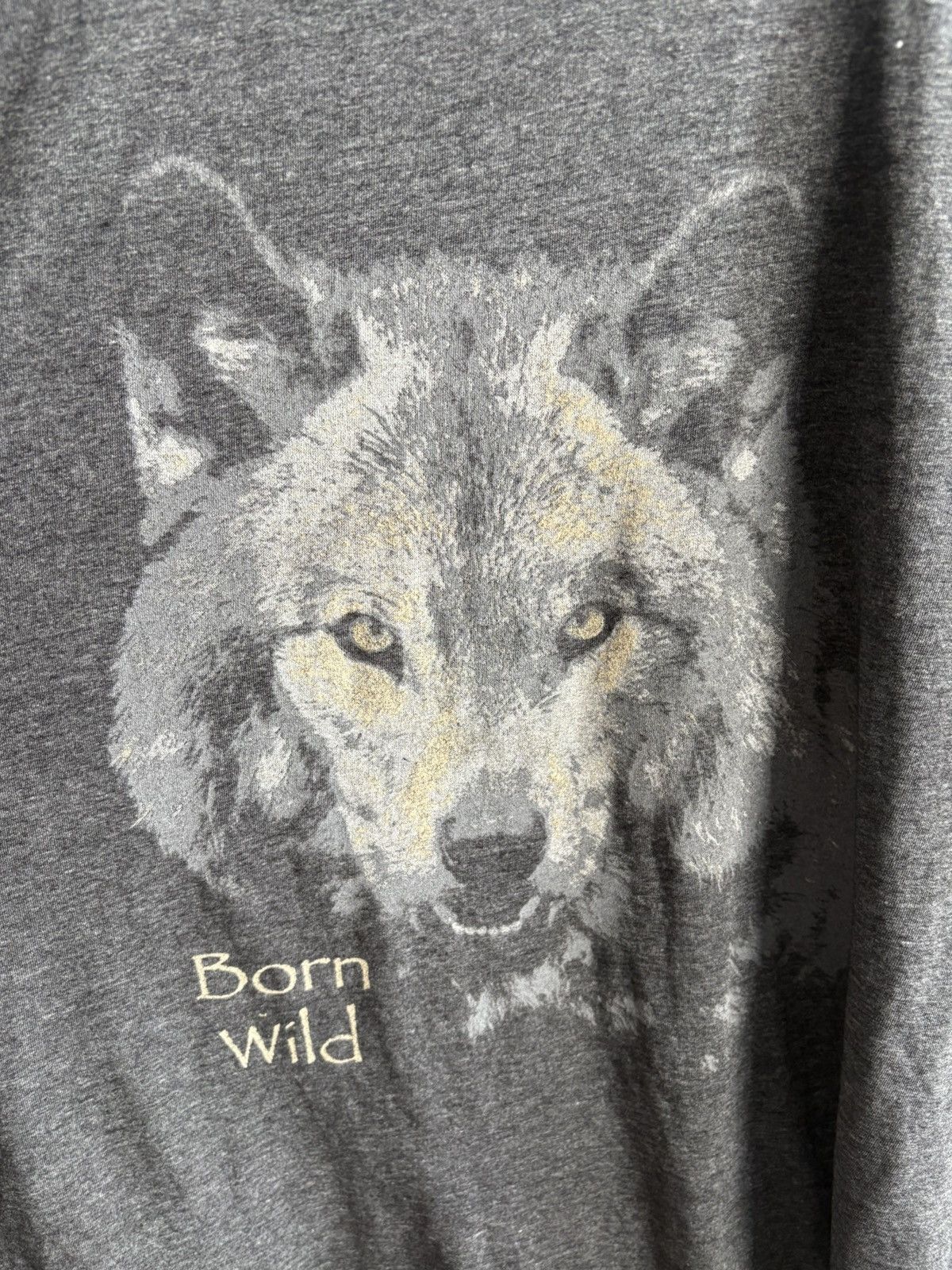 Lucky Brand Lucky Brand Wolf Animal Streetwear Hype Gray Slim T-shirt Size US XL / EU 56 / 4 - 2 Thumbnail