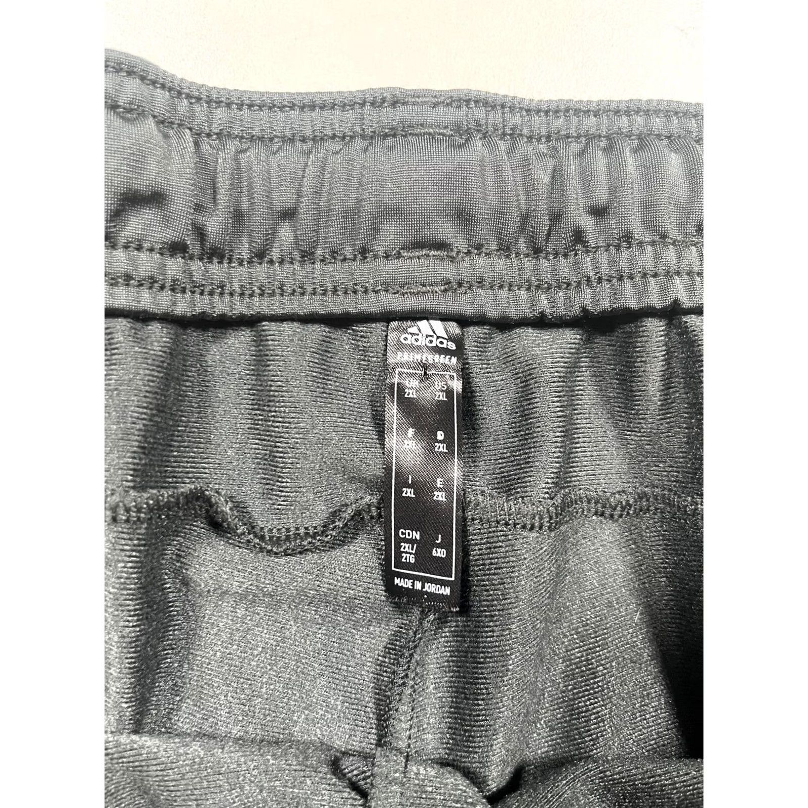 Adidas Adidas Pants Mens 2XL Gray 3-Stripes Track Joggers Elastic Waist Athletic Sport Size US 39 - 3 Thumbnail