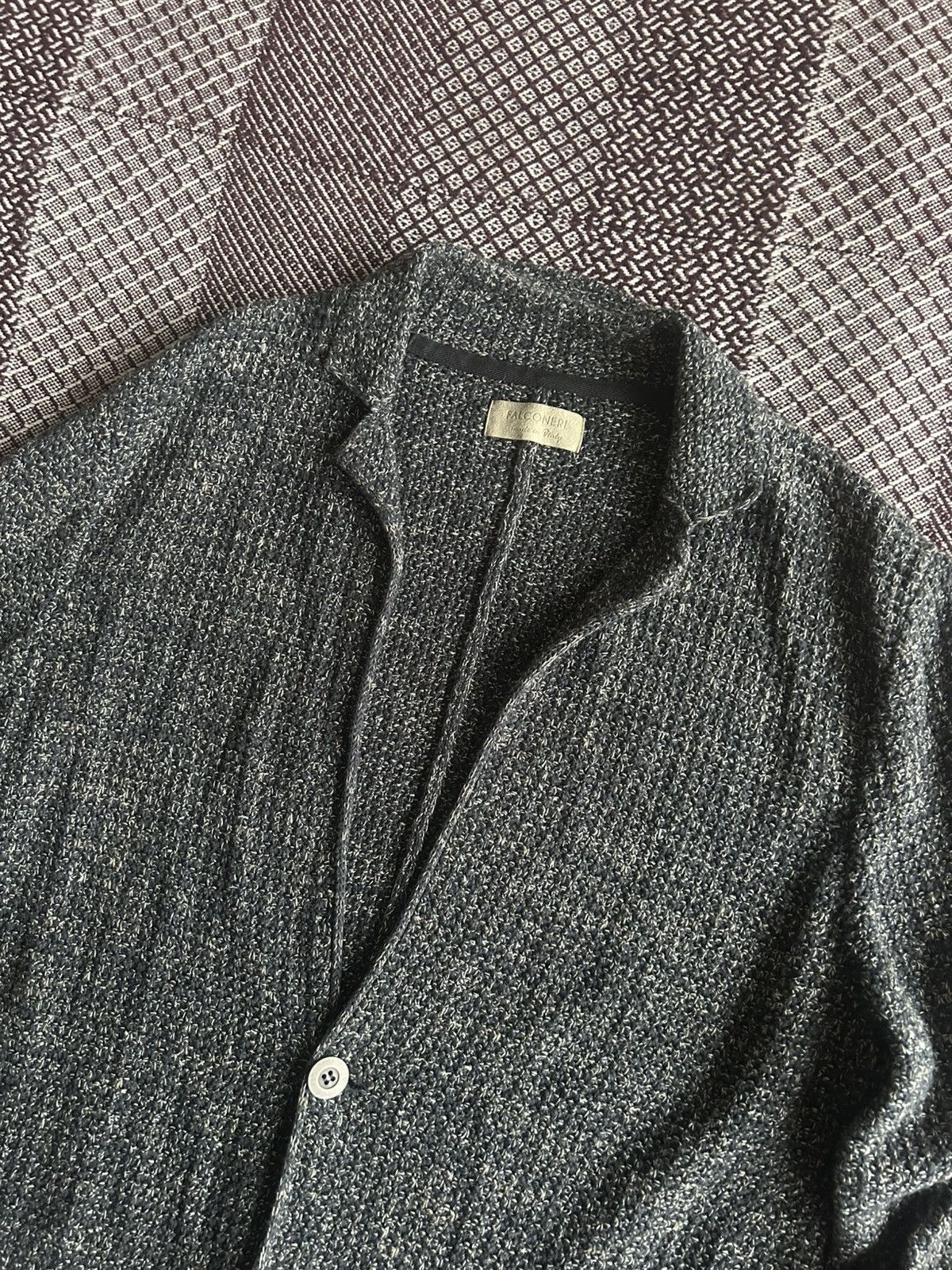 Japanese Brand Falconeri Luxury Knitted Blazer 2 Button Italy Rare Size 50 Size 50R - 3 Thumbnail