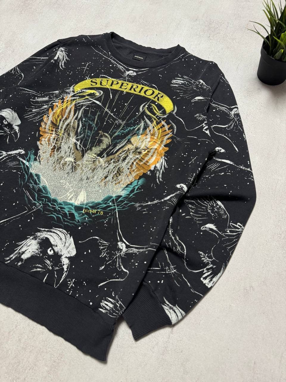 Diesel × Japanese Brand × Vintage Vintage Diesel Sweatshirt Overprint Superior Japanese Y2K Size US M / EU 48-50 / 2 - 2 Thumbnail