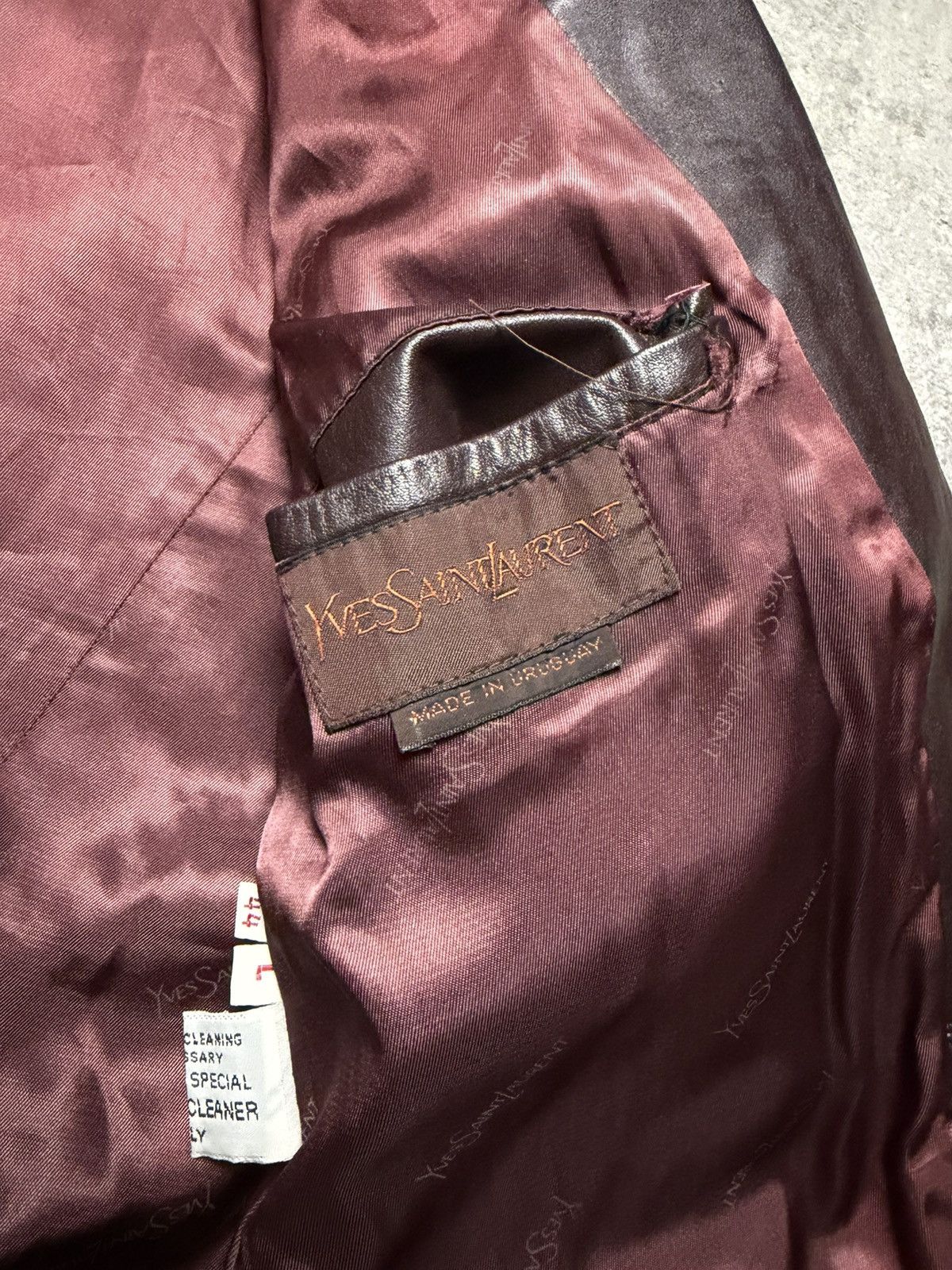 Yves Saint Laurent Ysl yves saint laurent leather jacket l burgundy avant garde Size US L / EU 52-54 / 3 - 4 Thumbnail
