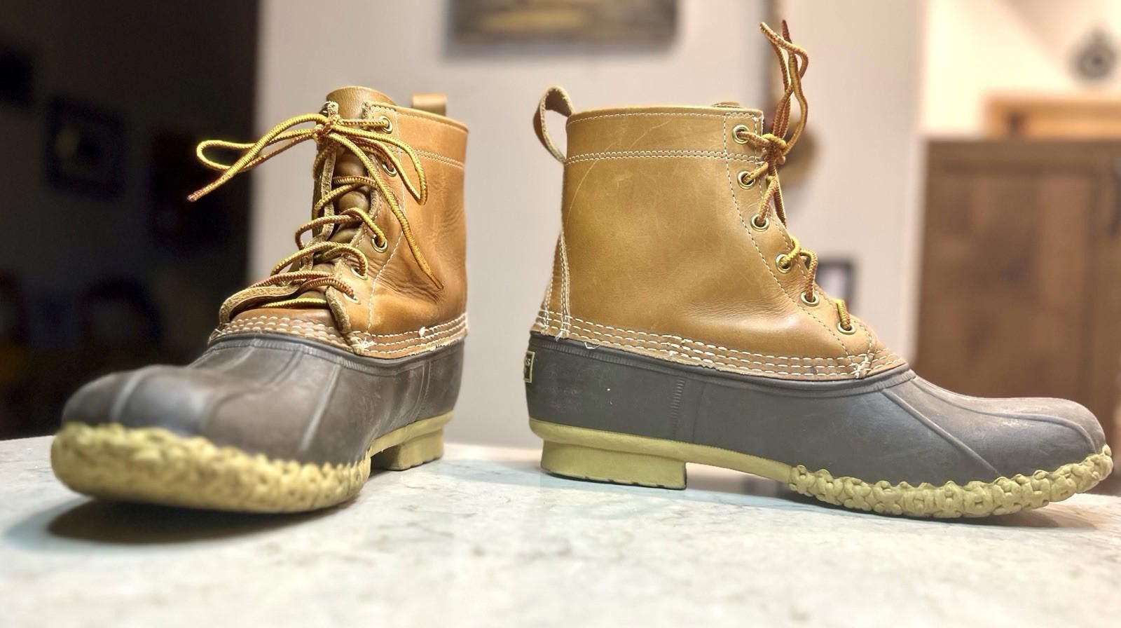 L.L. Bean L.L. Bean Duck Boots Men's Sz 9 M Leather Rubber USA made Size US 9 / EU 42 - 8 Thumbnail