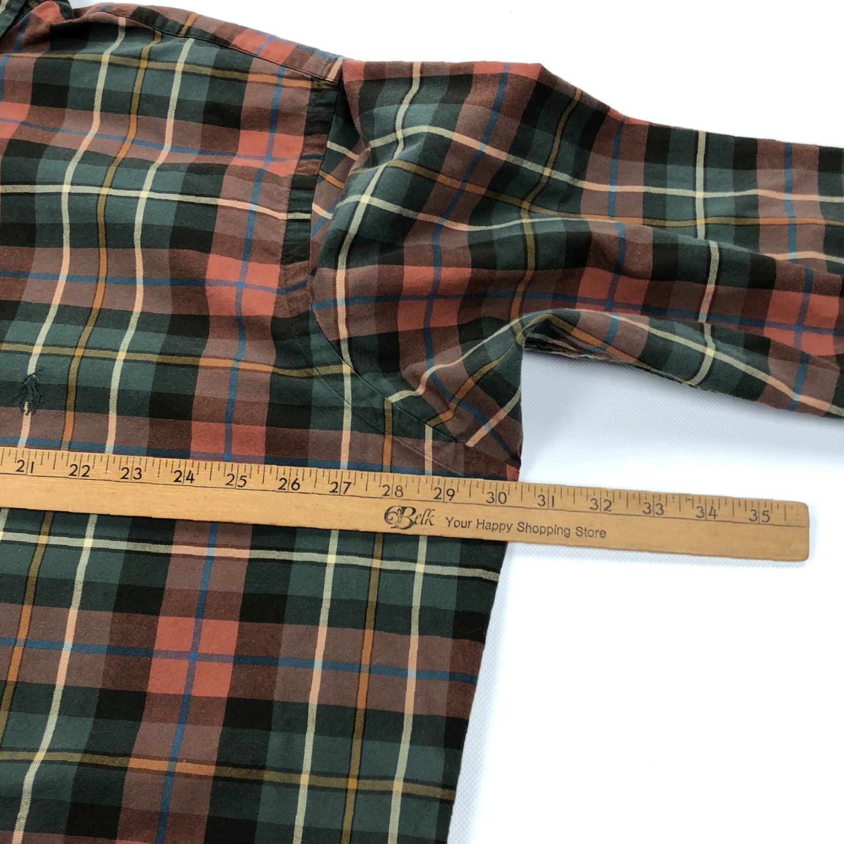 Ralph Lauren Ralph Lauren Men's 4XLT Custom Fit Plaid Button Up Shirt Long Sleeve Fall Size US XXL / EU 58 / 5 - 5 Thumbnail