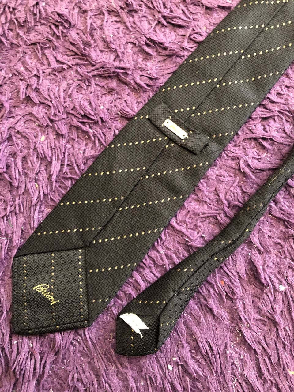 Brioni Brioni Silk Tie Navy LUXURY VINTAGE Size ONE SIZE - 8 Thumbnail