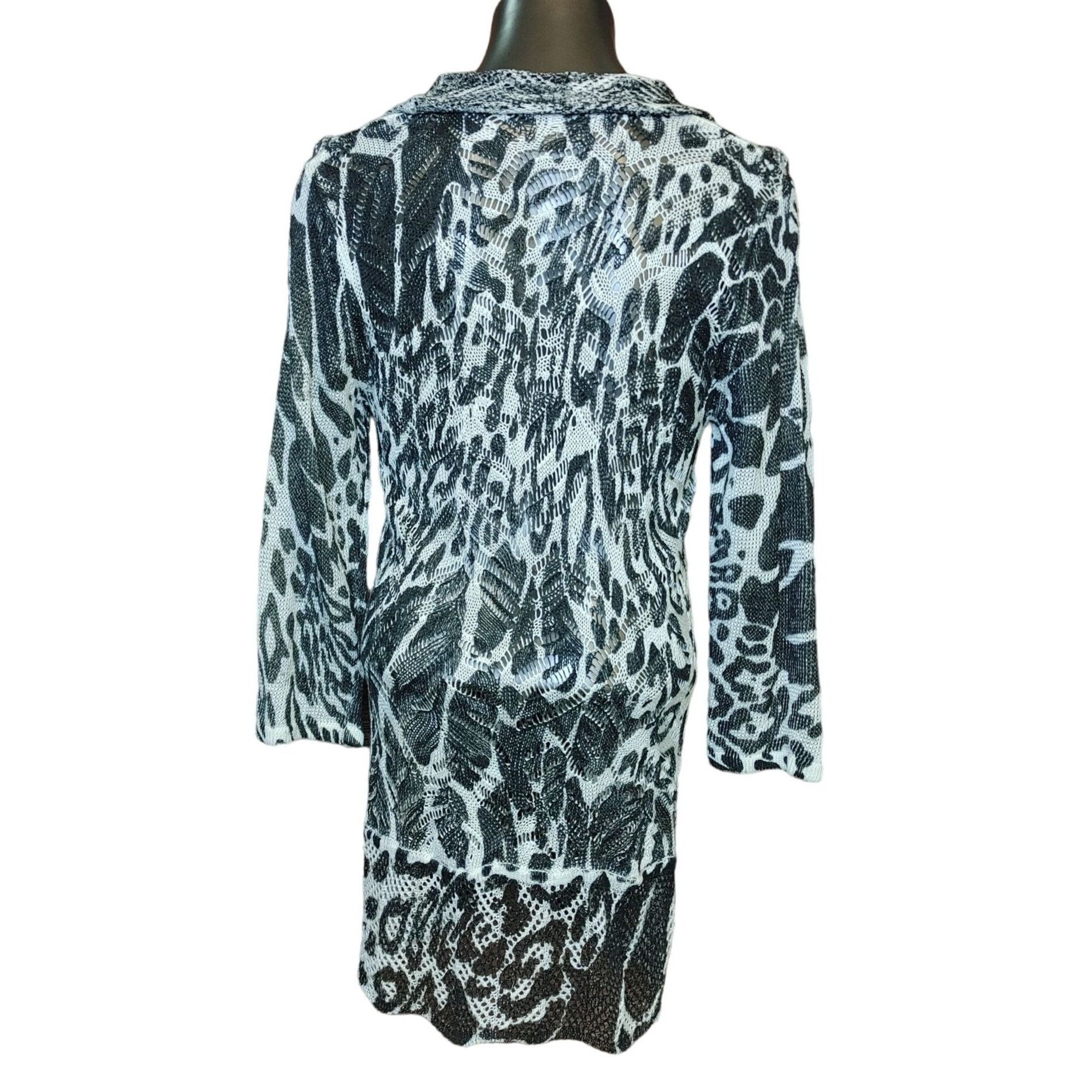 Other Mona Leah Couture Black and White Sweater Dress Size L Size L / US 10 / IT 46 - 2 Thumbnail
