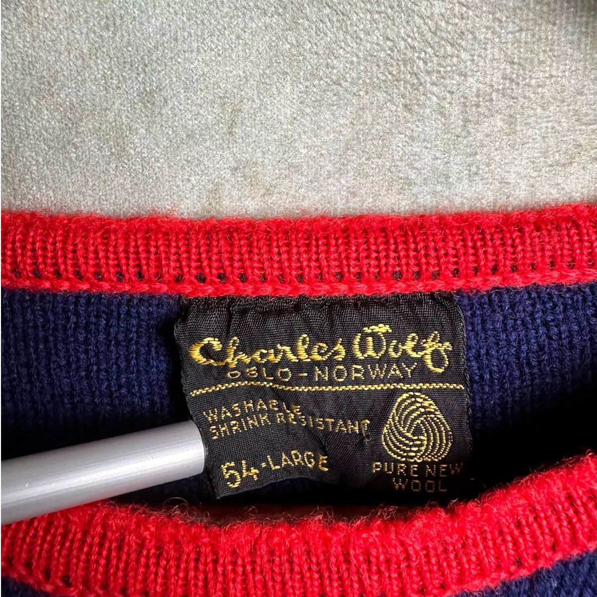 Vintage Vintage 70s Norwegian Knit Wool Sweater Sz L Pullover Size US L / EU 52-54 / 3 - 5 Thumbnail