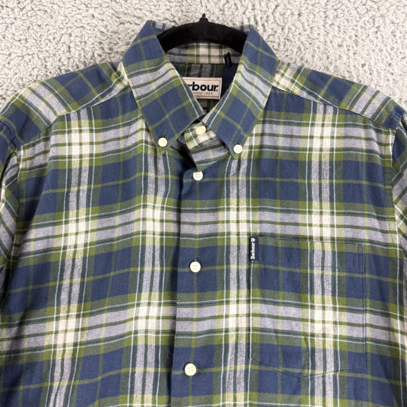 Barbour Barbour Button-Up Shirt Men S Blue Plaid Tailored Fit Long Sleeve Regular Sized Size US S / EU 44-46 / 1 - 2 Thumbnail
