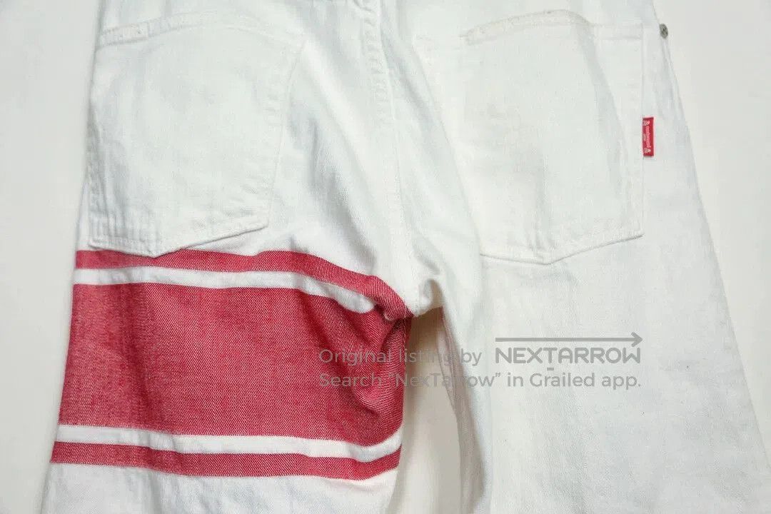 Mastermind Japan White Denim Pants with Red Stripes Size 30. Size US 30 / EU 46 - 6 Thumbnail