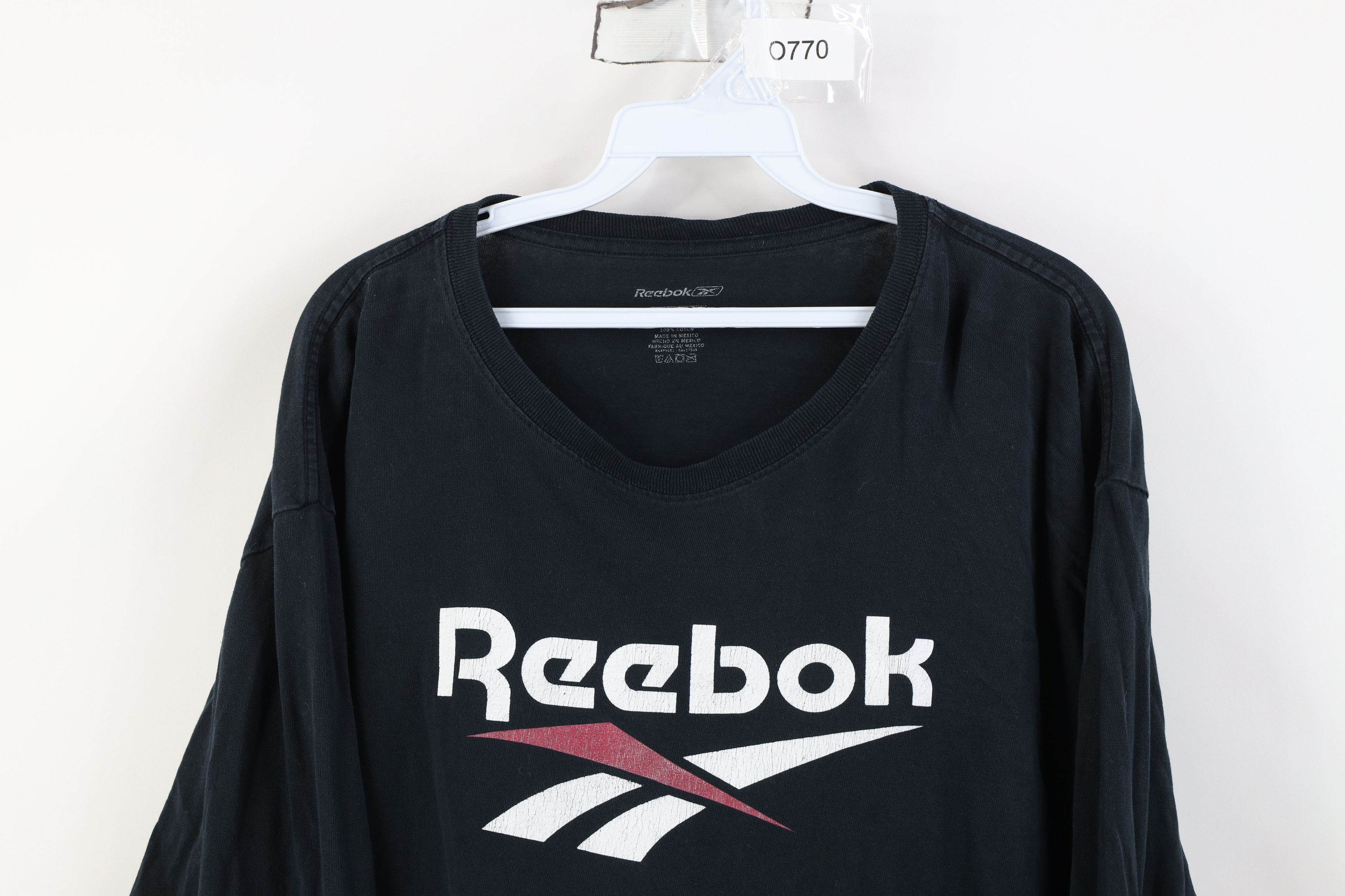Reebok Vintage Y2K Reebok Spell Out Long Sleeve T-Shirt Black Size US L / EU 52-54 / 3 - 2 Thumbnail