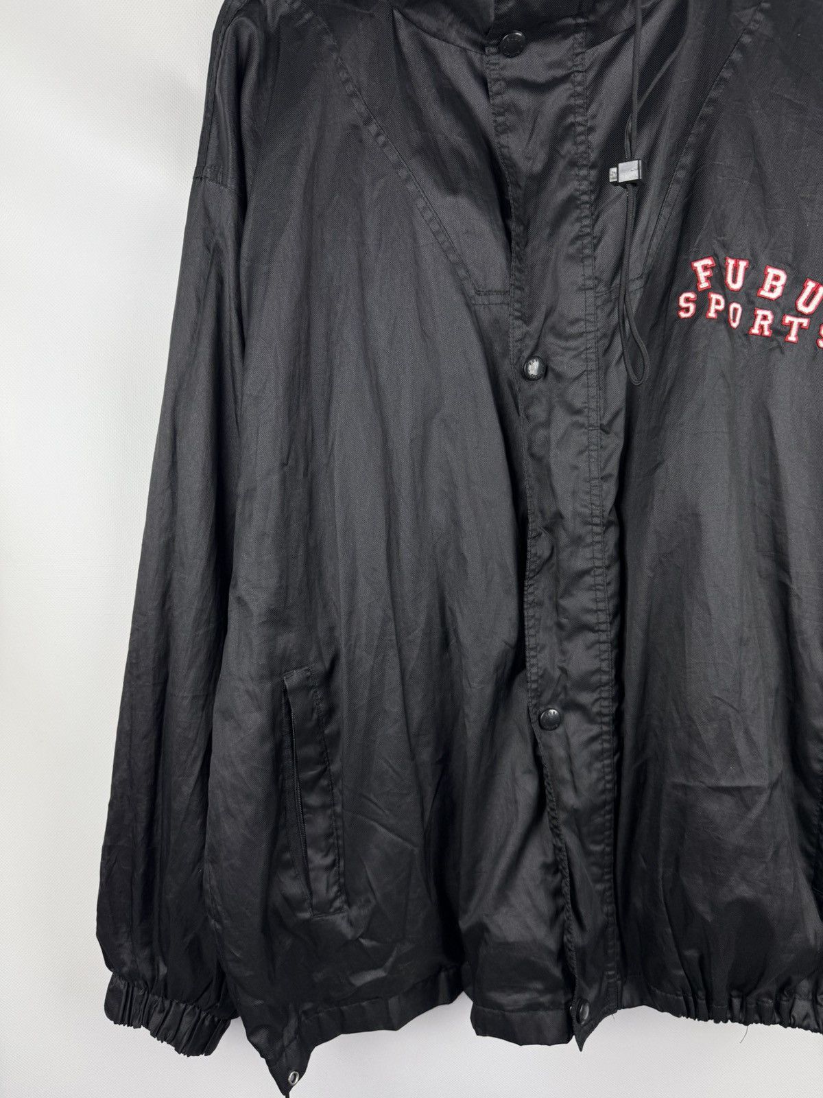 Fubu Fubu Sports Vintage Rap Big Logo Hooded Windbreaker Jacket Size US XXL / EU 58 / 5 - 4 Thumbnail