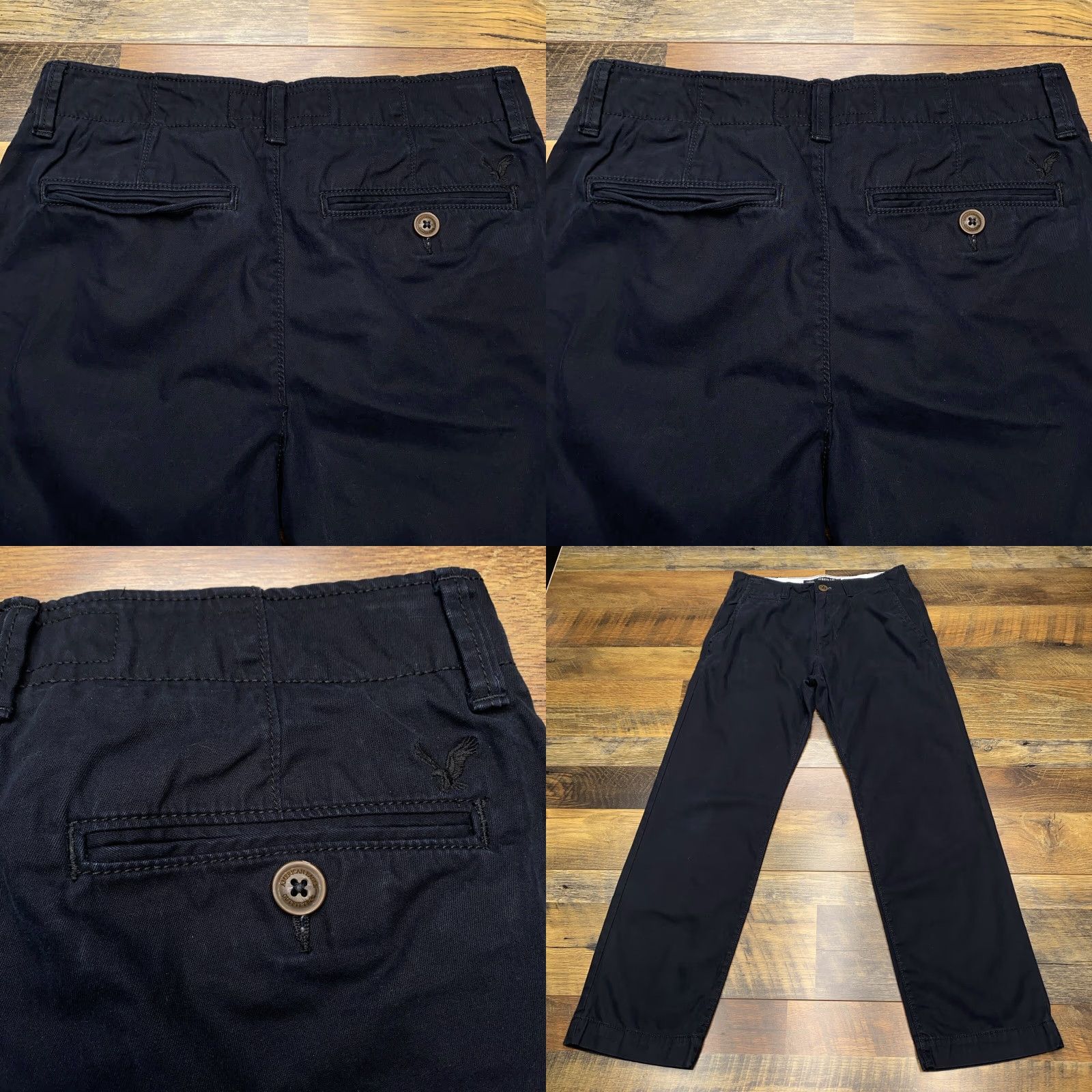 American Eagle Outfitters American Eagle Mens Original Straight Navy 26x28 Flat Front Chino Pants Size US 26 / EU 42 - 8 Thumbnail