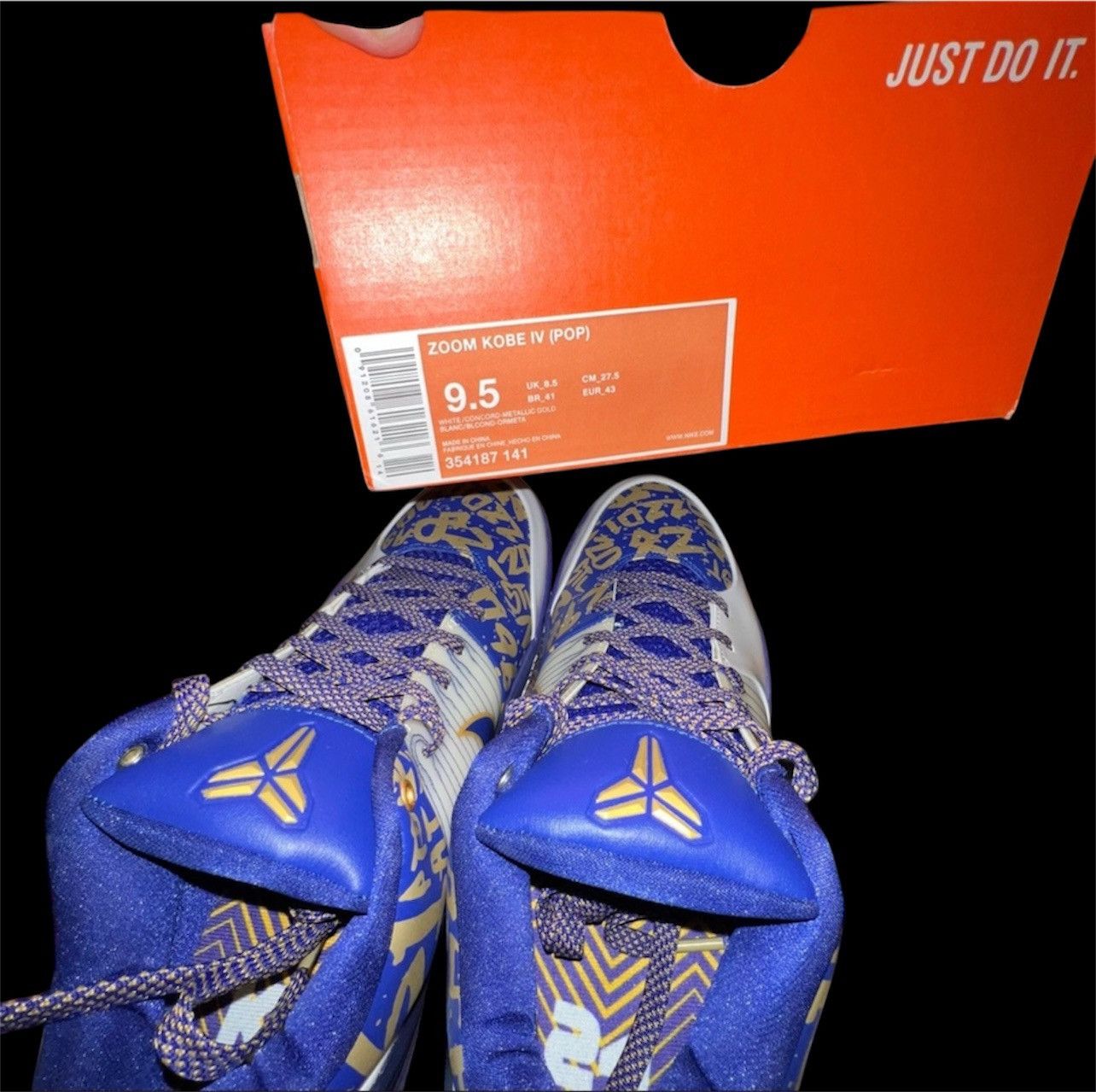 Nike Size 9.5 - Nike ZOOM KOBE IV (4) POP Finals MVP DS Size US 9.5 / EU 42-43 - 8 Thumbnail