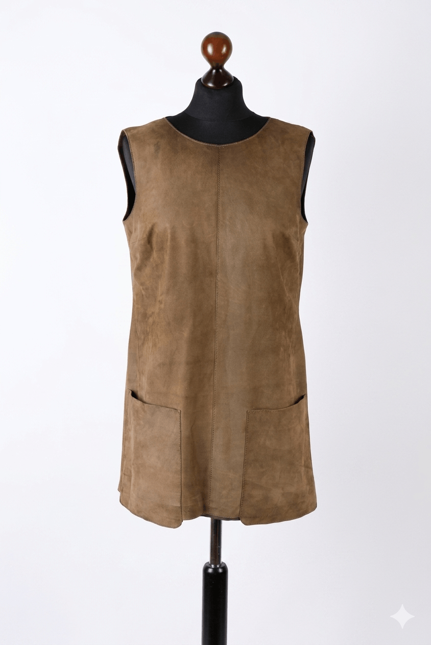 Iris von Arnim Women's Iris von Arnim Brown Calfskin Leather Vest Size M Size M / US 6-8 / IT 42-44 - 1 Thumbnail