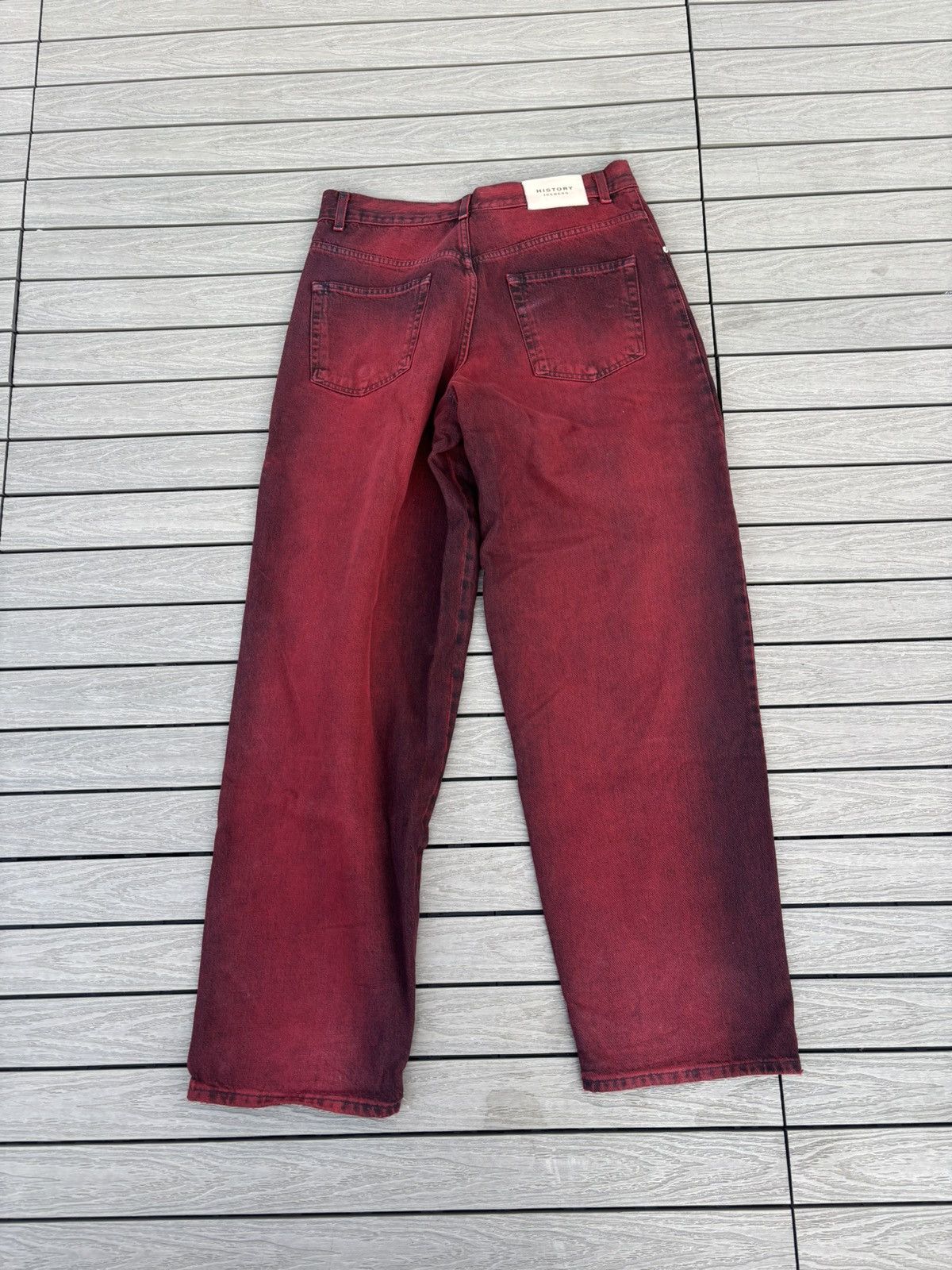 Iceberg Iceberg History Line Graphic Denim Jeans Red Wash 31 Size US 34 / EU 50 - 5 Thumbnail