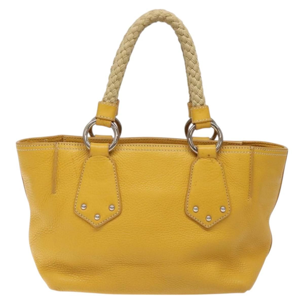 Prada PRADA Hand Bag Leather Yellow Silver Size ONE SIZE - 3 Thumbnail