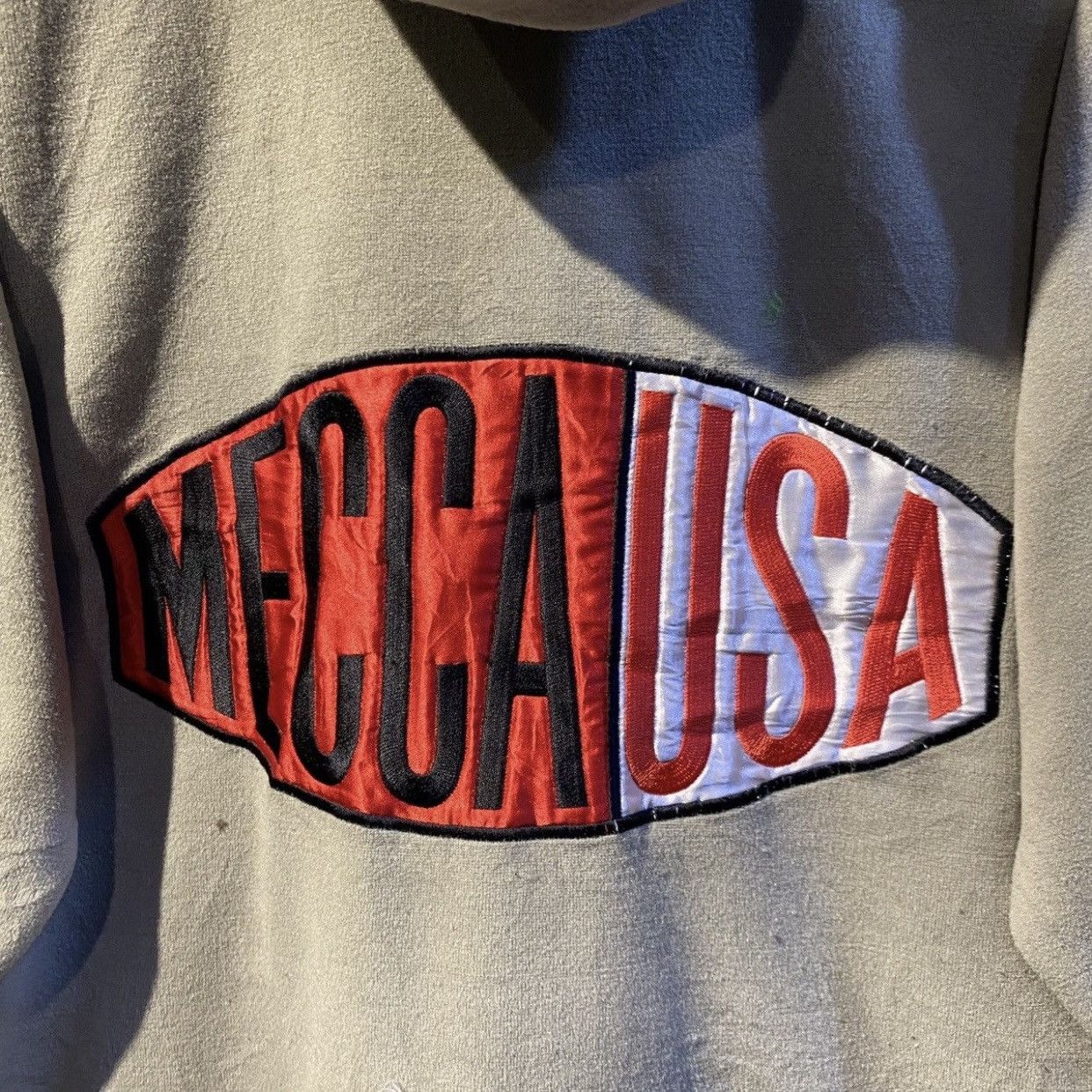 Mecca × Vintage Mecca Usa Vintage Big Logo Embroidered Zipper Hoodies Size US XL / EU 56 / 4 - 13 Thumbnail