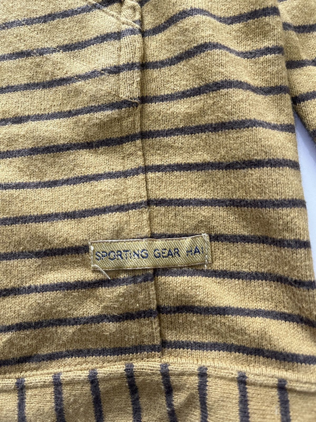 Hai Sporting Gear × Issey Miyake × Vintage Vintage Hai Sporting Gear Stripe Hoodie Size US M / EU 48-50 / 2 - 3 Thumbnail