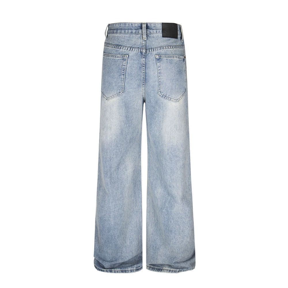 Vintage Retro distressed loose flared washed distressed jeans Size US 32 / EU 48 - 2 Thumbnail