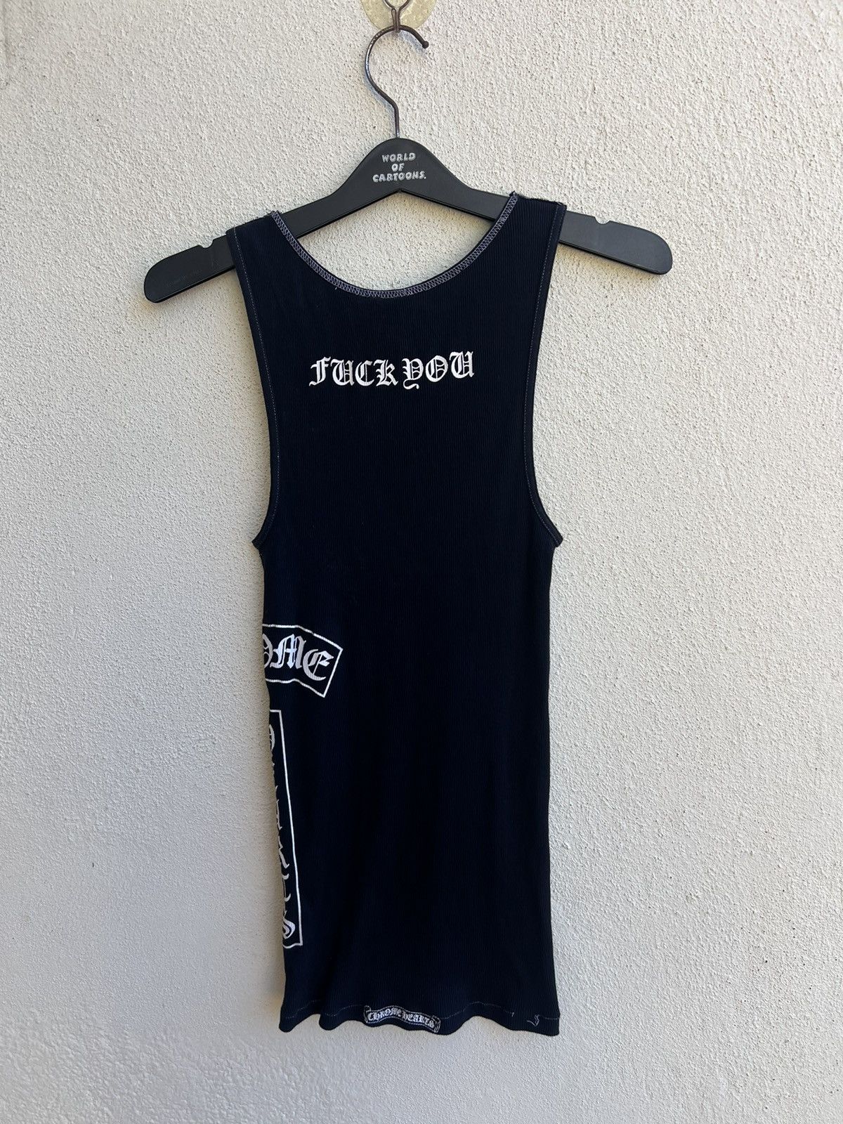 Pre-owned Chrome Hearts Vintage  ‘ Fuk You ‘ Singlet Tank Top In Black