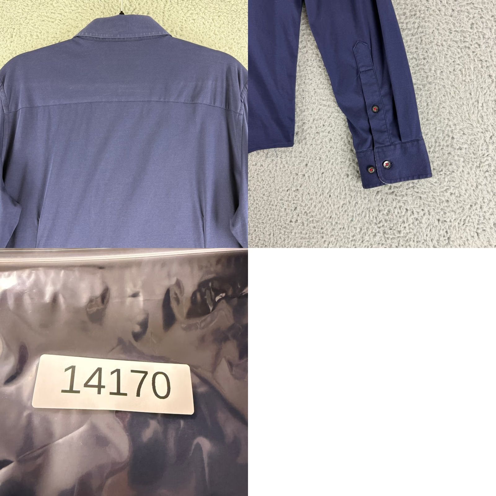 Vintage Buttercloth Button-Up Shirt Men L Blue Long Sleeve Knit Regular Fit Cotton Size US L / EU 52-54 / 3 - 9 Thumbnail