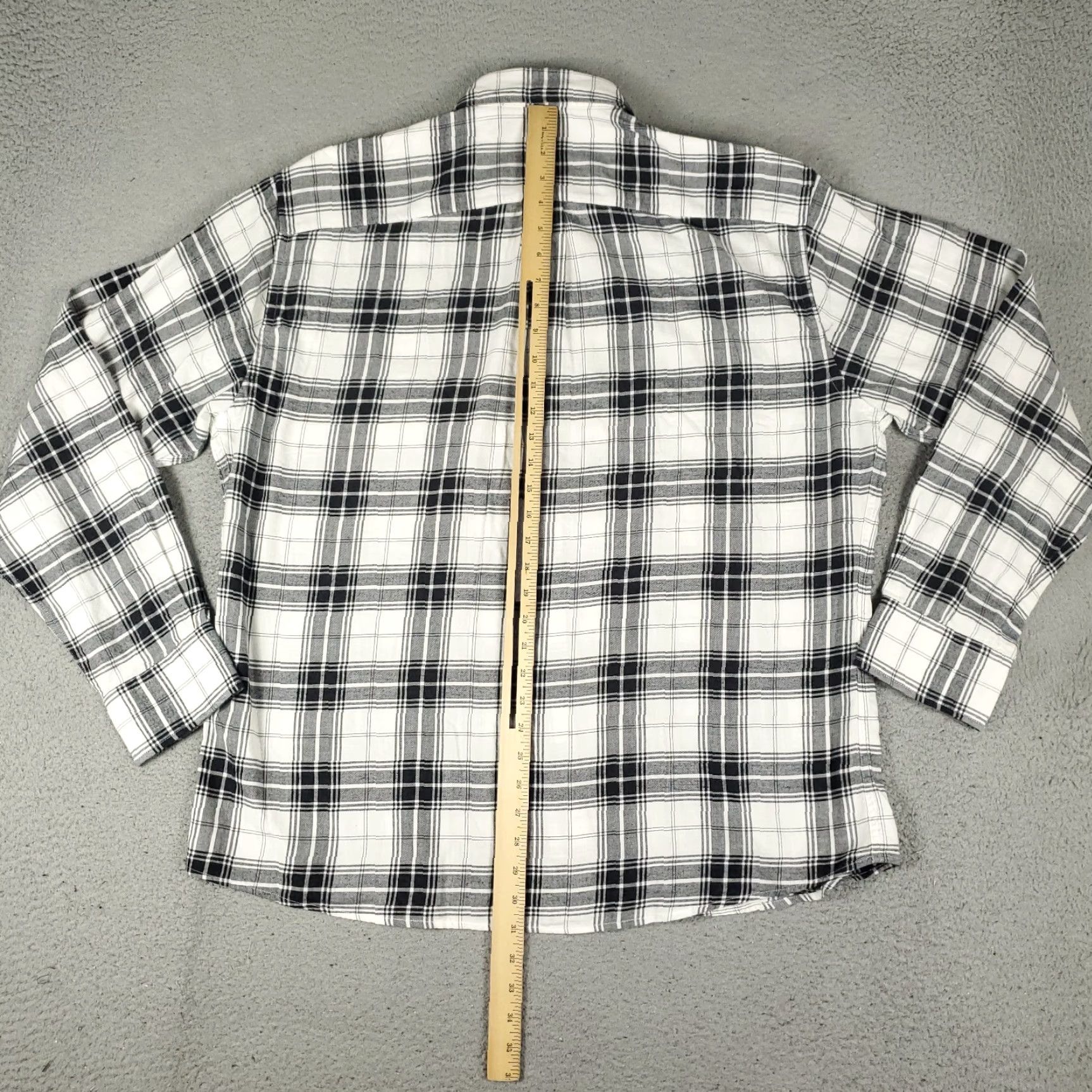 Peter Millar Peter Millar Shirt Mens XL Gray/Blue Plaid Flannel Button Up Long Sleeve Shirt Size US XL / EU 56 / 4 - 3 Thumbnail
