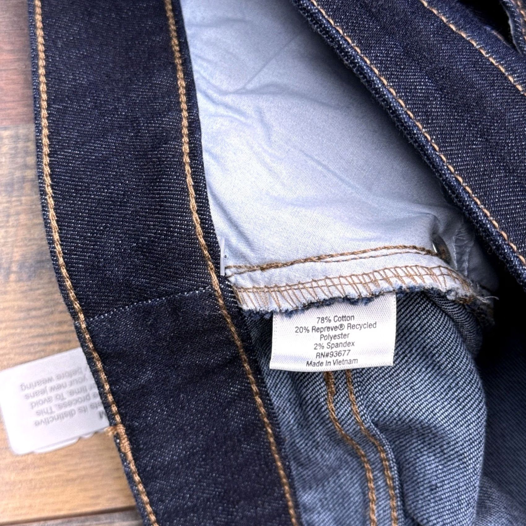 Vintage St Johns Bay Jeans Womens 14S Rinse Stretch Regular Straight 5-Pocket Denim Blue Size 36" / US 14 / IT 50 - 6 Thumbnail