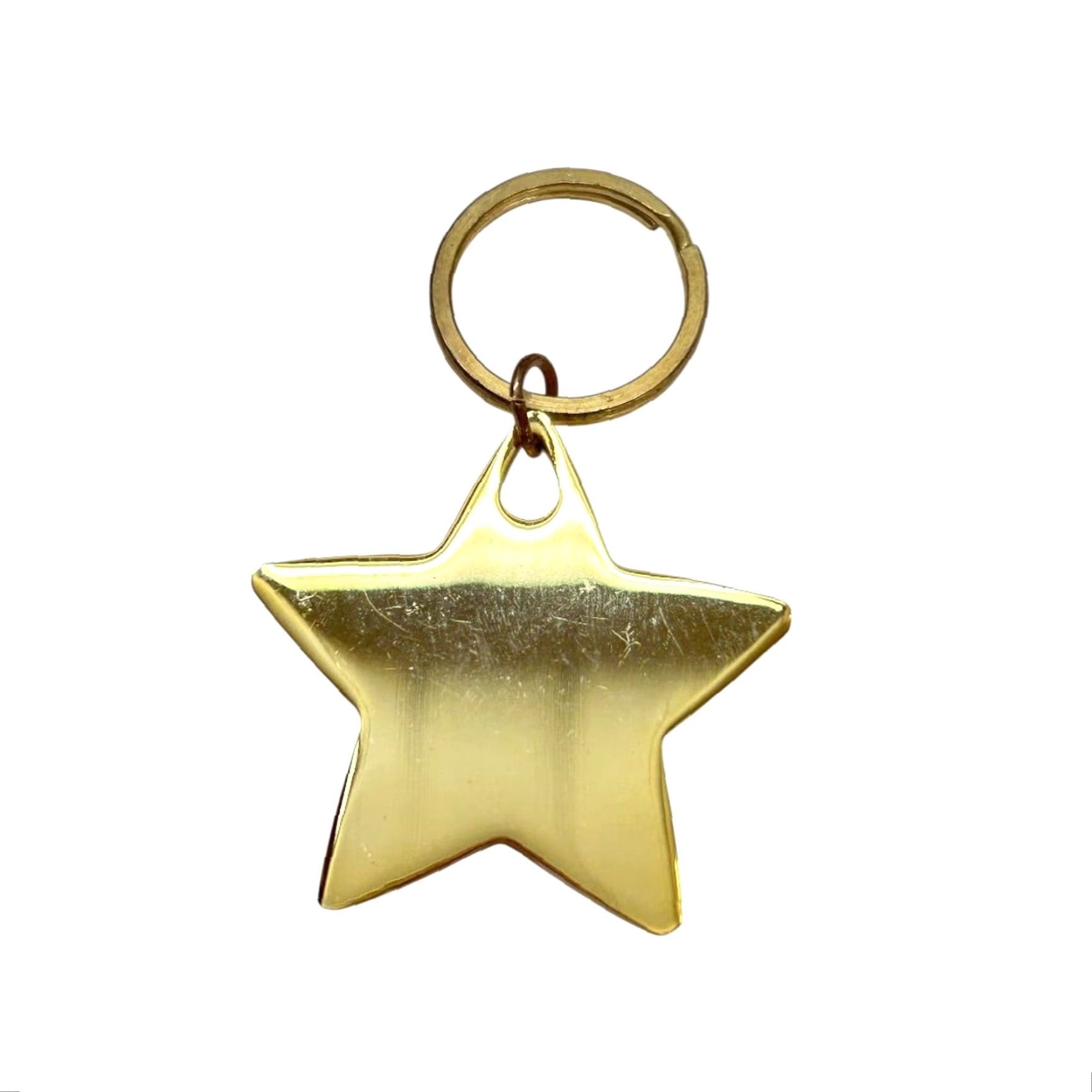 Vintage Goldtone Star Metal Keychain Keyring ERA Real Estate 3" Unbranded Unisex Key Chain Gold Star Real Estate 3" Size ONE SIZE - 4 Thumbnail