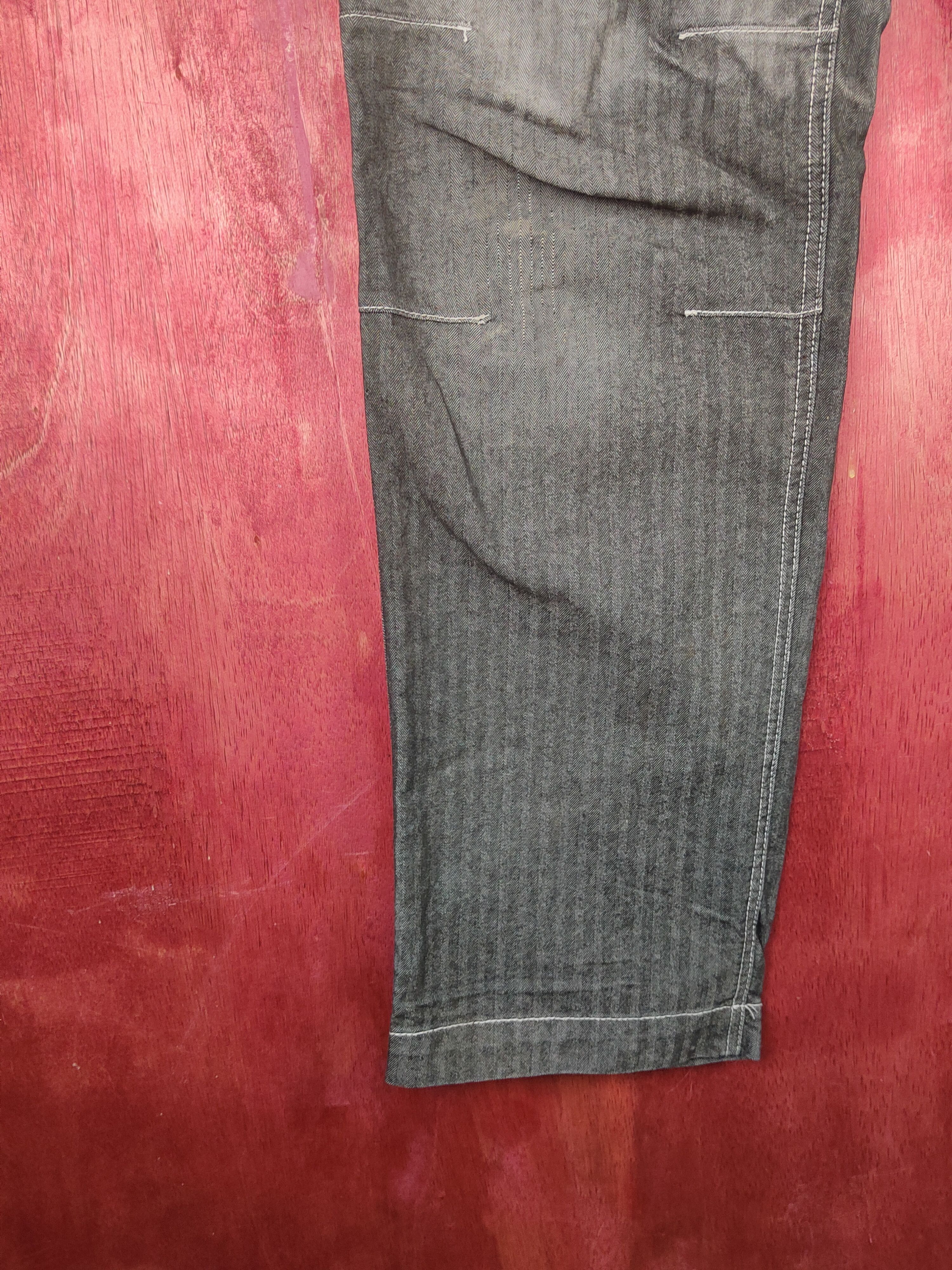 Japanese Brand Dogman Black Faded Multipocket Soft Jeans #S1877 Size US 35 - 4 Thumbnail