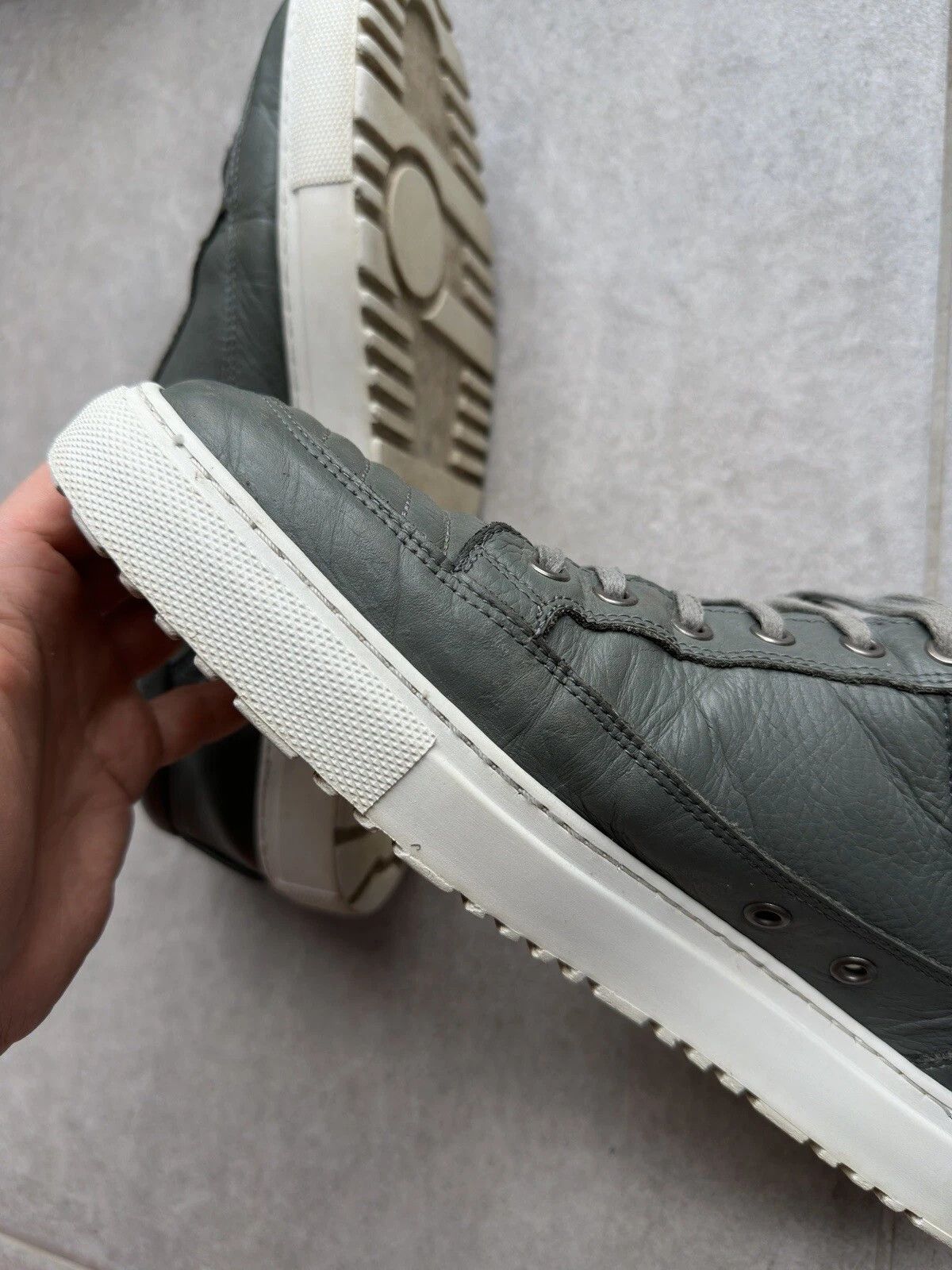 Vintage ETQ Amsterdam Low Designer Gray Mens Leather Trainers Shoes Size US 12 / EU 45 - 6 Thumbnail