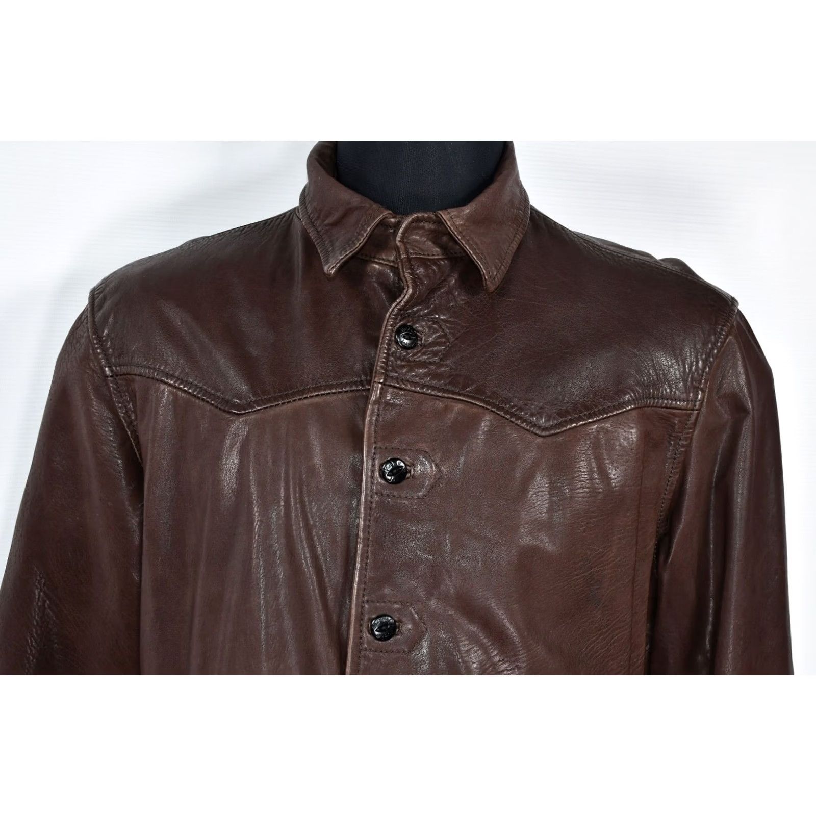 Nudie Jeans Nudie Jeans Leather Jacket Brown L Mens Regular Size XS? Size US 33 - 4 Thumbnail