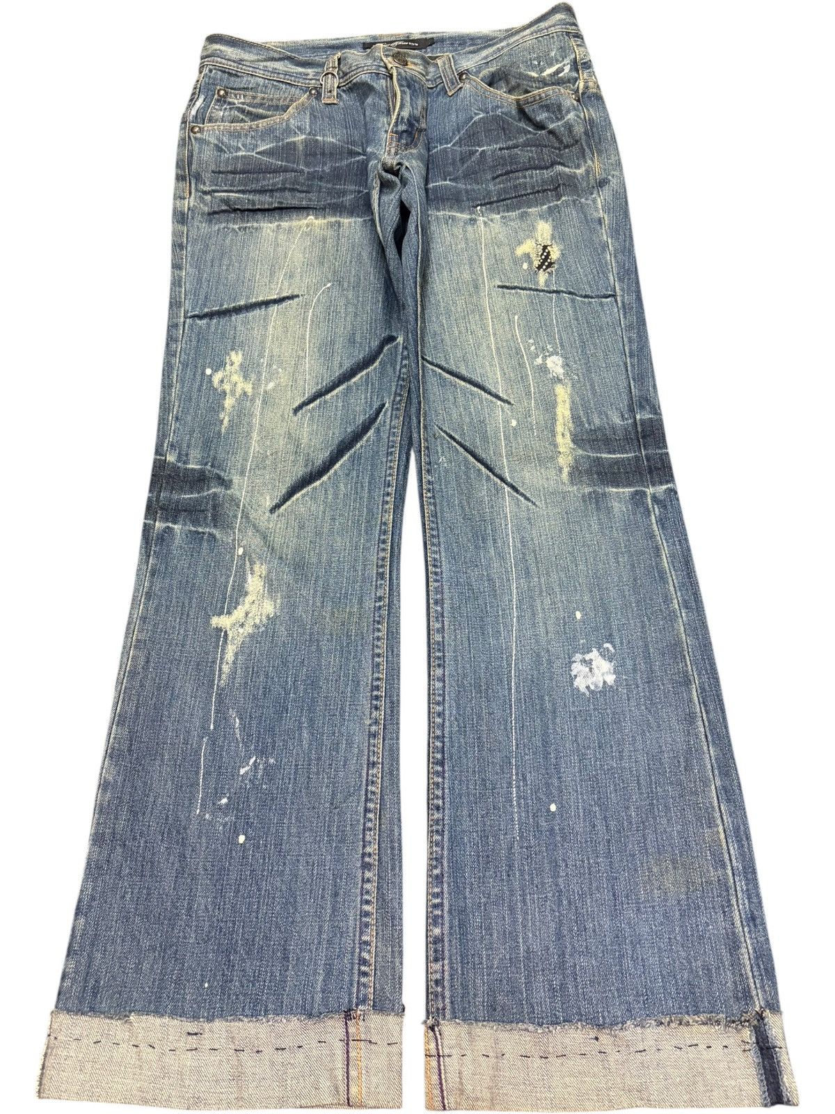 Hysteric Glamour Vintage Japanese Brand Bleach Distress Flare Jeans Size 31" - 1 Thumbnail