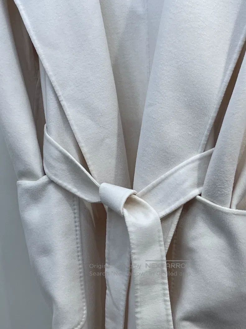 Max Mara Max Mara Cream White Double-faced Cashmere Coat Size XS / US 0-2 / IT 36-38 - 3 Thumbnail