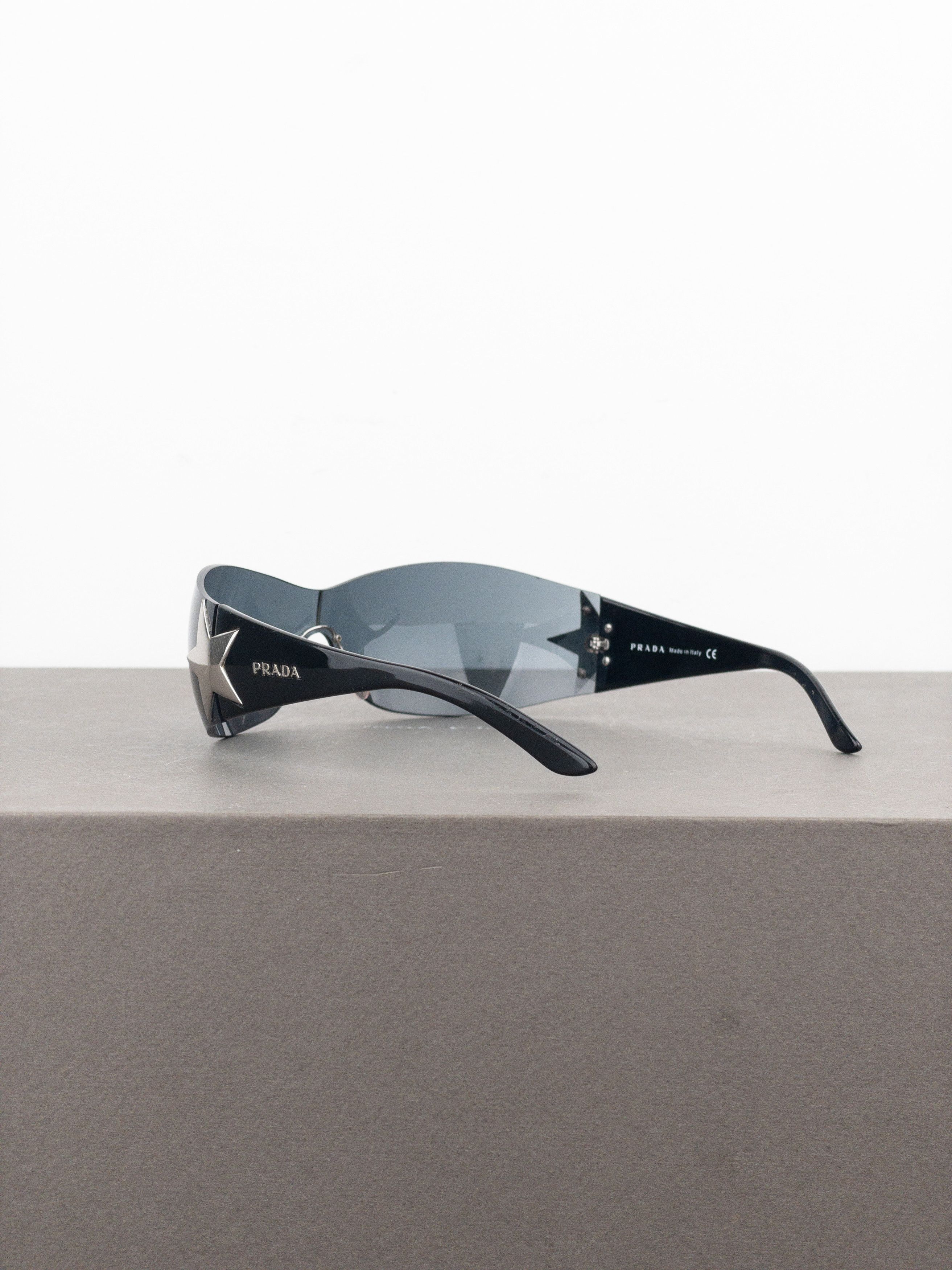 Prada Prada SS04 ‘SPR72G’ Star Wrap Mask Shield Sunglasses Size ONE SIZE - 6 Thumbnail