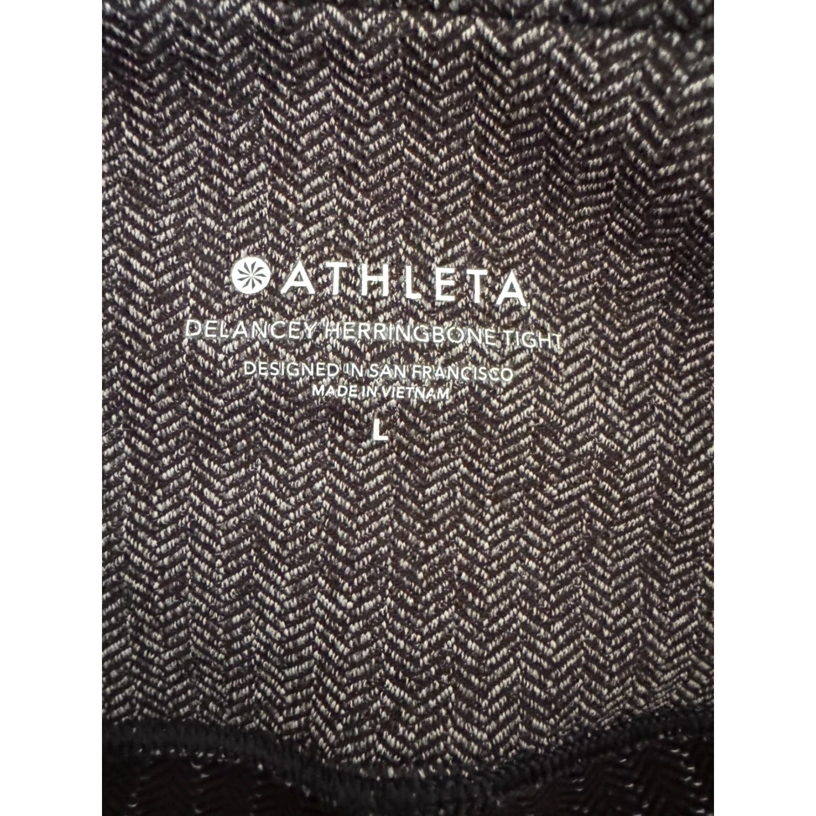 Athleta Athleta Tights Delancey Herringbone Size Large Gray Size ONE SIZE - 3 Thumbnail