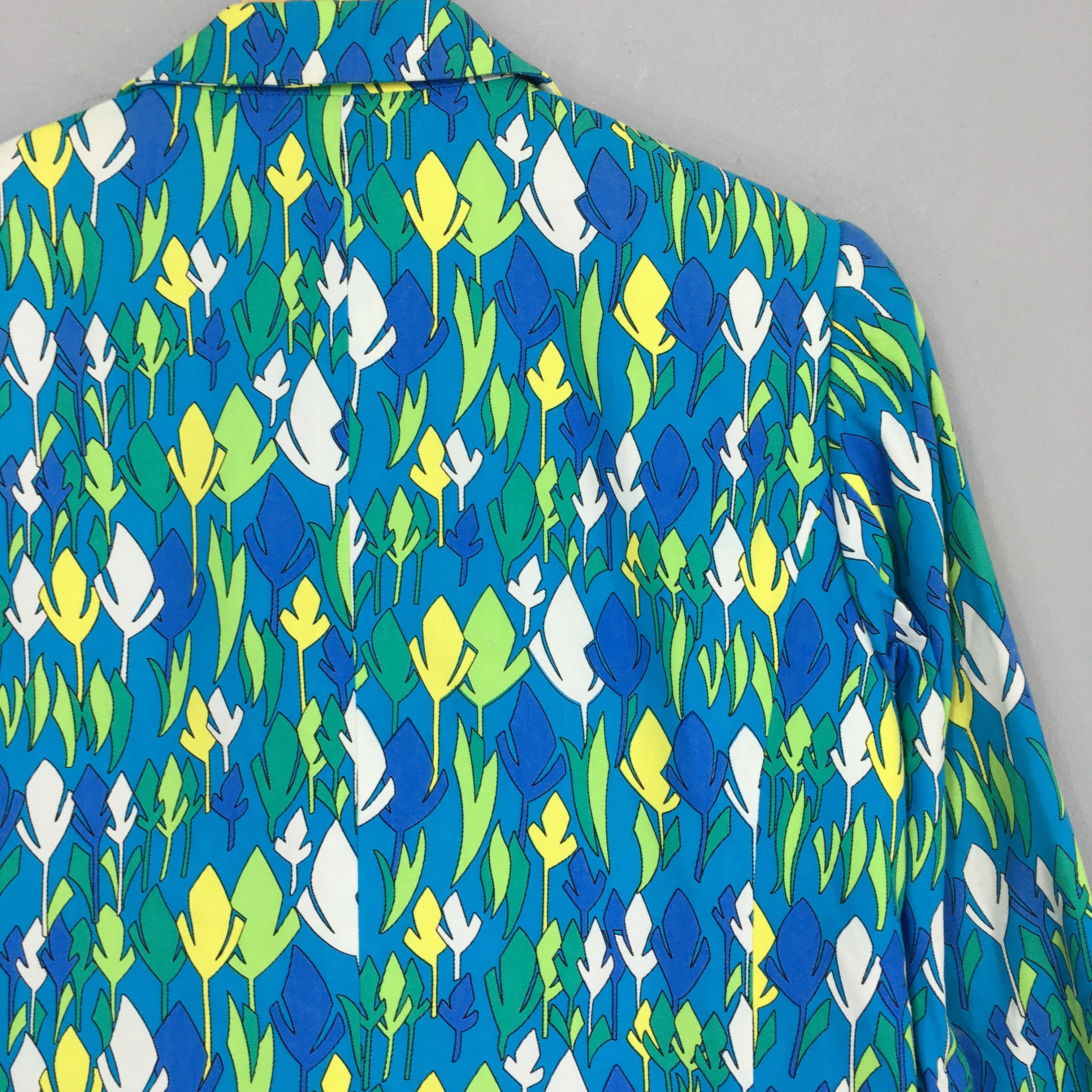 Versace × Vintage Vintage Gianni Versace Tulip Floral Overprints Blazer Coat Size M / US 6-8 / IT 42-44 - 7 Thumbnail