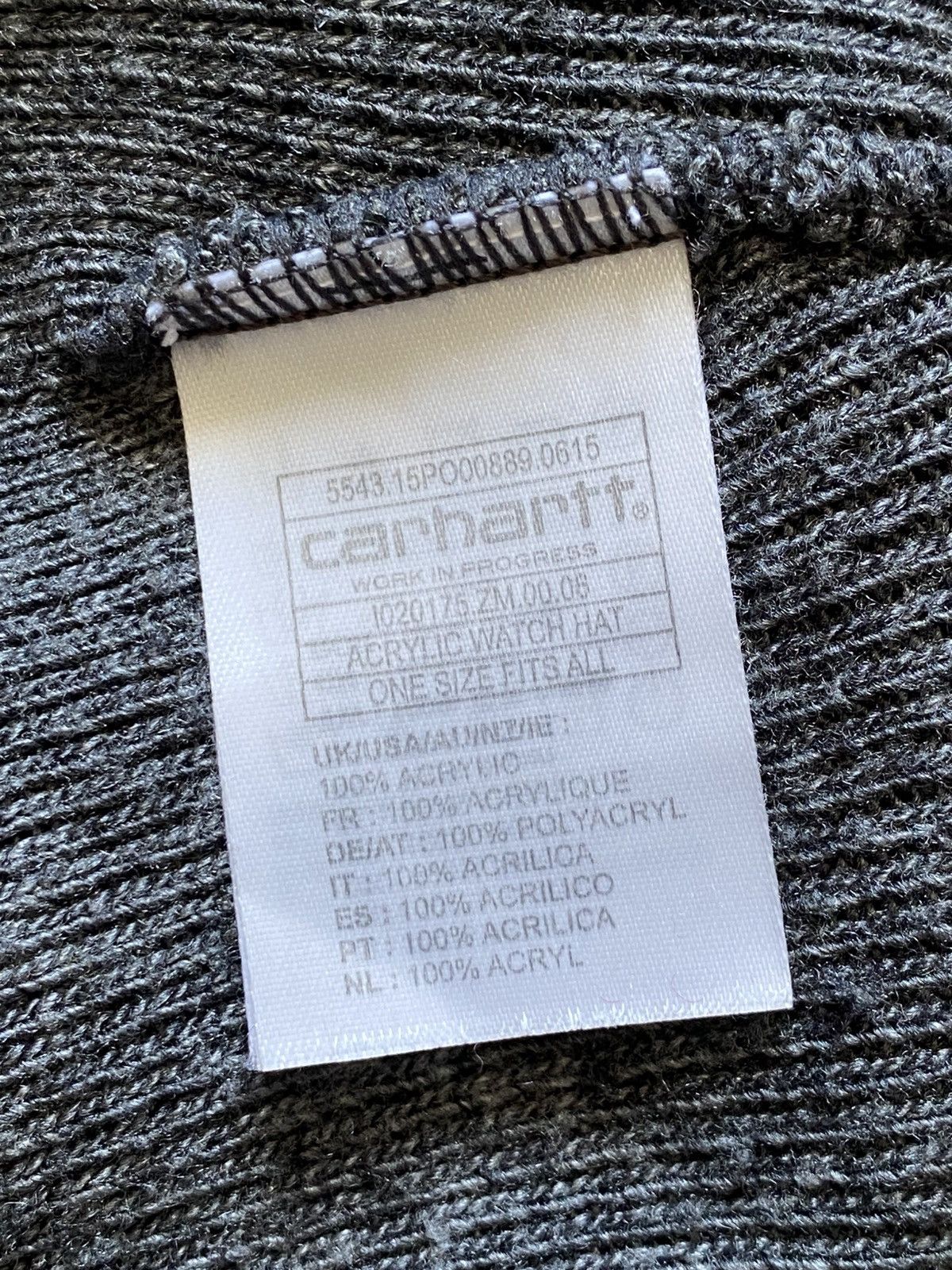 Carhartt Carhartt Hat Gray Logo One Size Men’s Acrylic Size ONE SIZE - 5 Thumbnail