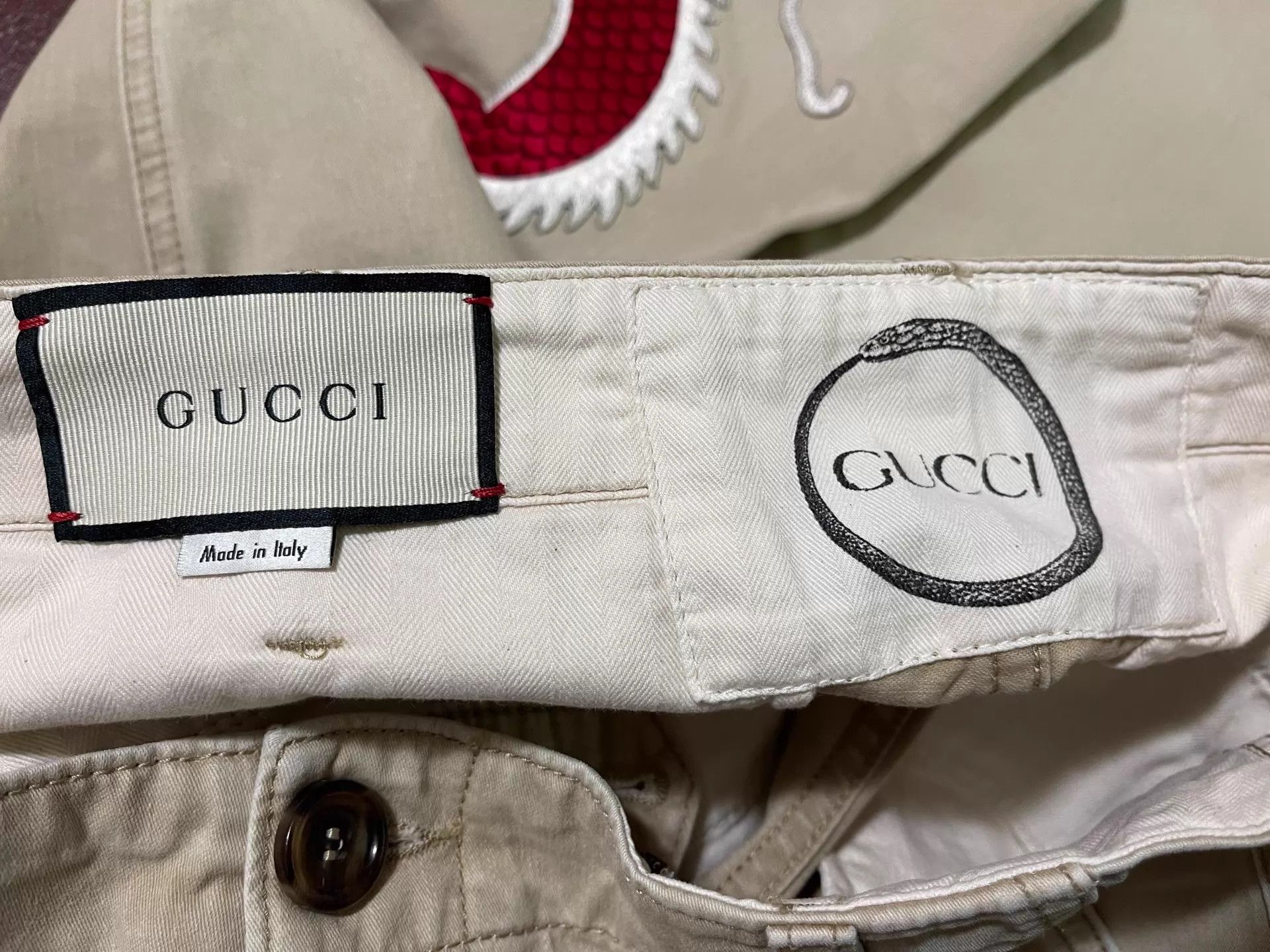 Gucci Gucci Chinese Dragon Embroidered Slim Cotton Pants 30 Size US 30 / EU 46 - 7 Thumbnail