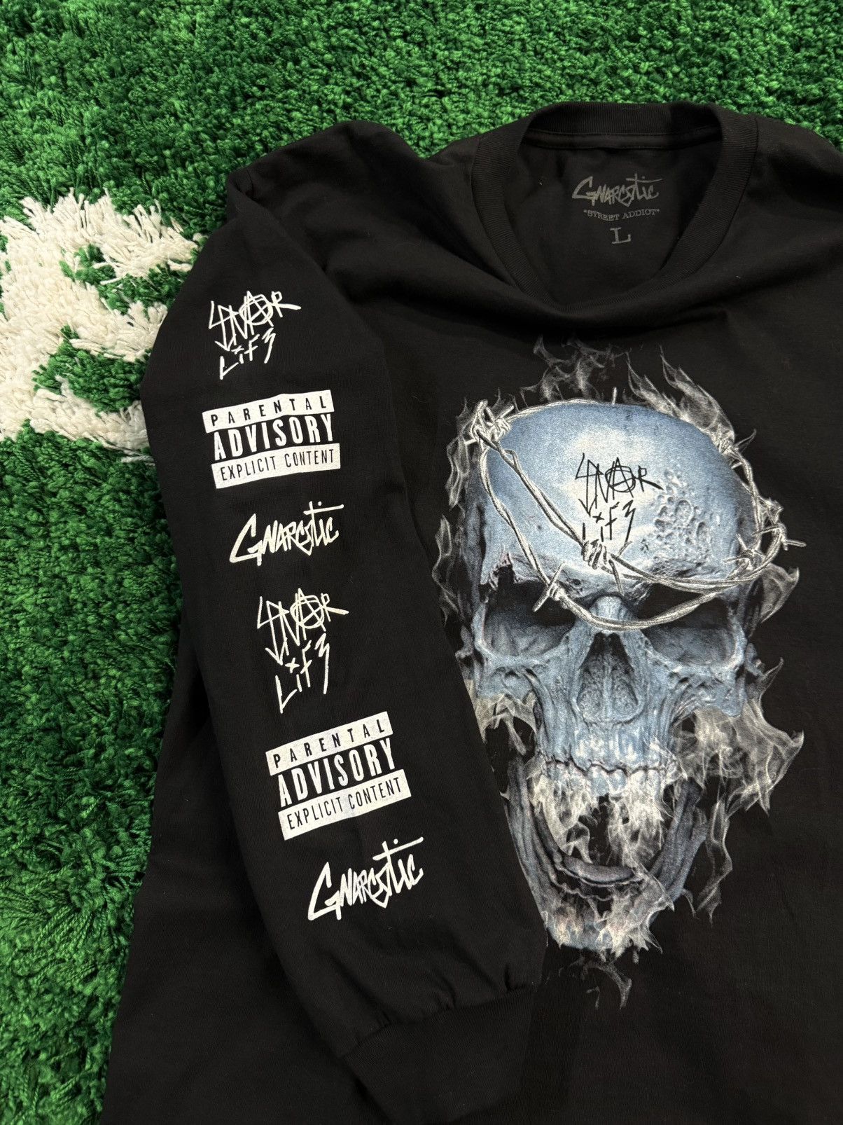 Gnarcotic Gnarcotic Frozen Skull Logo Long Sleeve Large Gnar Ftp Size US L / EU 52-54 / 3 - 3 Thumbnail