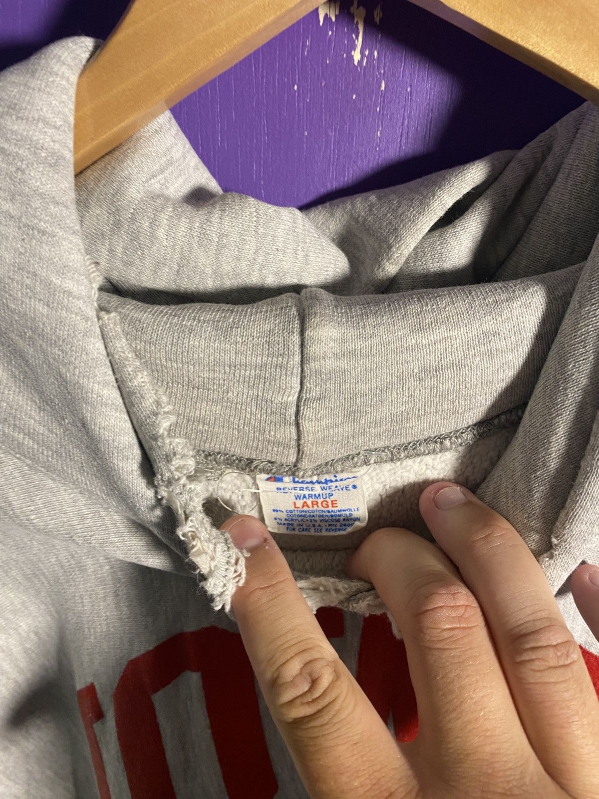 Champion Vintage 80s Champion iowa state reverse weave hoodie Size US L / EU 52-54 / 3 - 4 Thumbnail