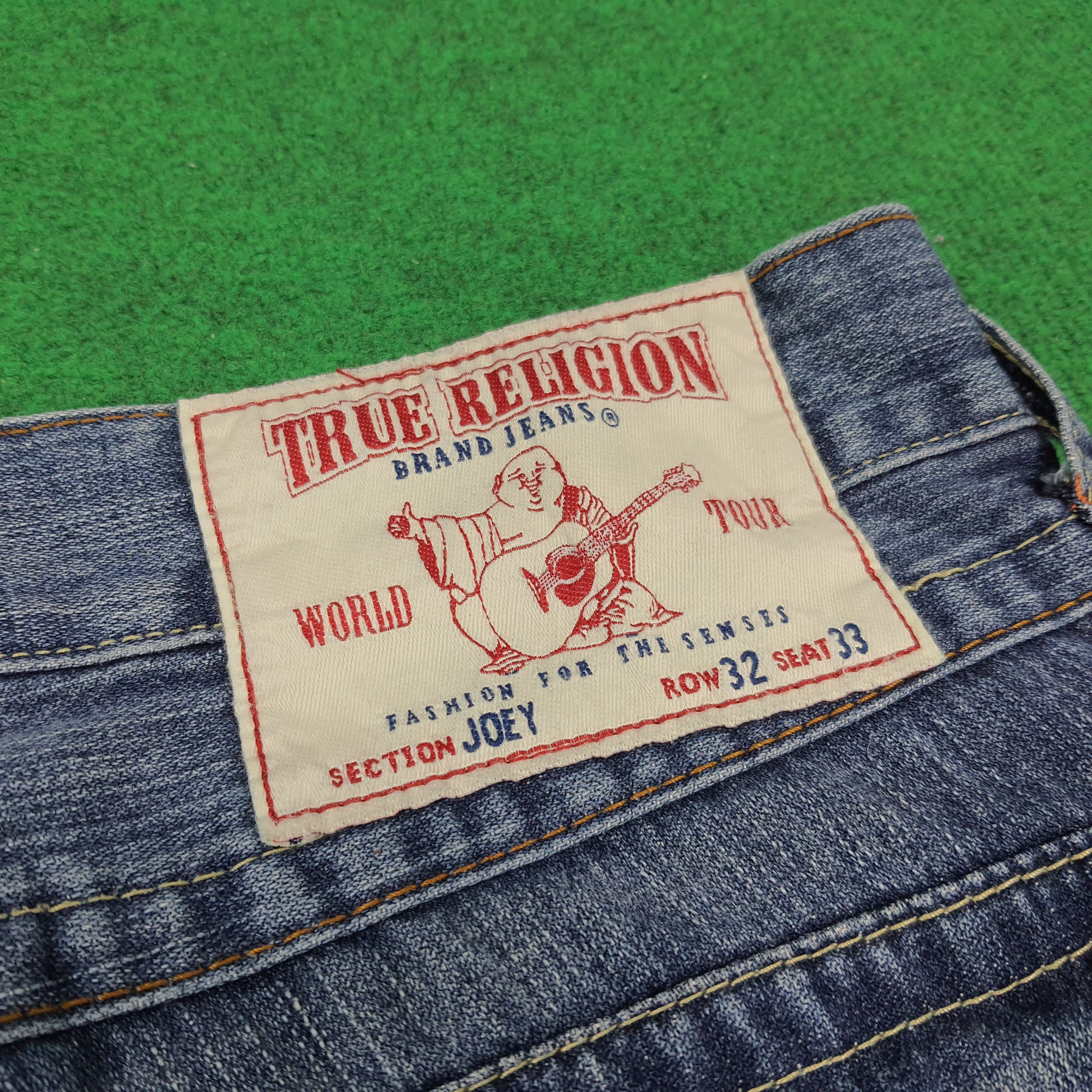 True Religion Rare True Religion Joey World Tour Embroidery Jeans C297N15 Size US 33 - 4 Thumbnail