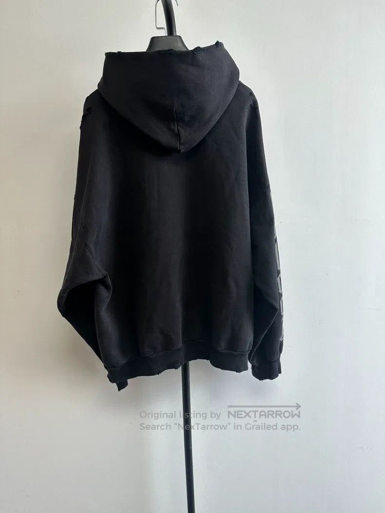 Balenciaga Balenciaga Letter Print Hooded Sweatshirt Black Size US L / EU 52-54 / 3 - 2 Thumbnail