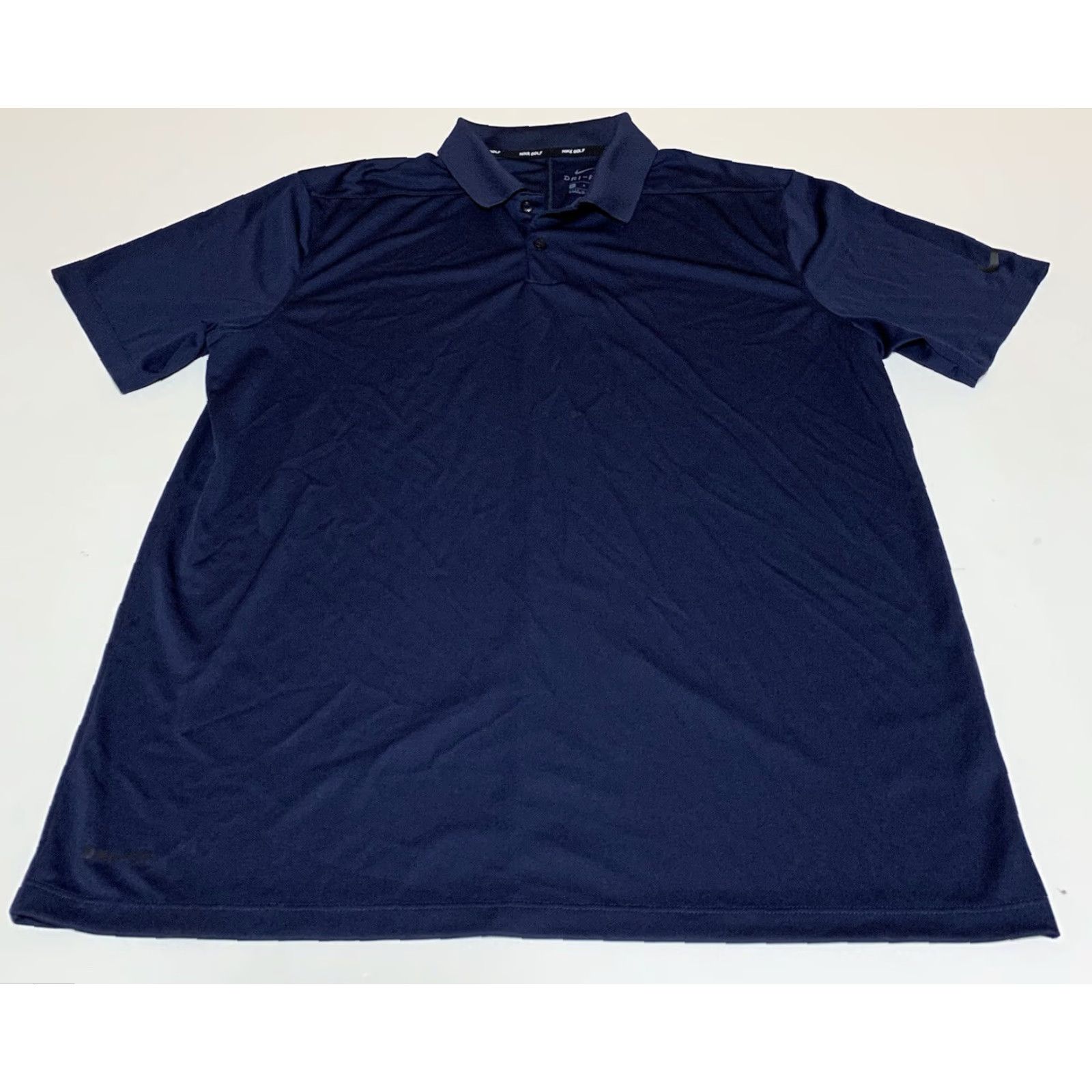 Nike Nike Golf Men's Blue Dri-Fit Polo Shirt L Regular Short Sleeve 100 % Recycled Polyester Polo Shirt Logo Button-Up Shirt Size US L / EU 52-54 / 3 - 2 Thumbnail